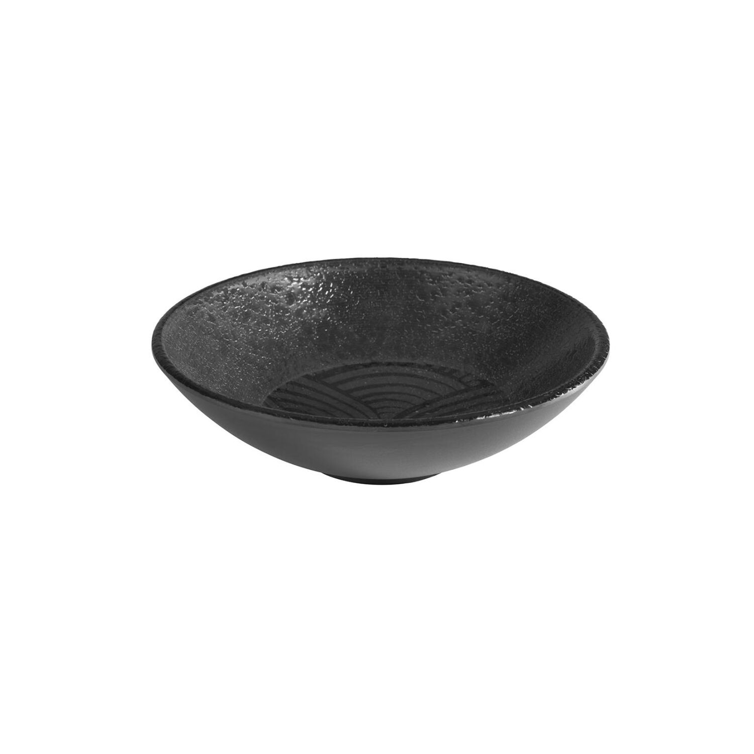 (6 pcs) Coupe - DARK WAVE - Mélamine - 0,5L - carré - 175x175mm - Profondeur : 50mm - Noir