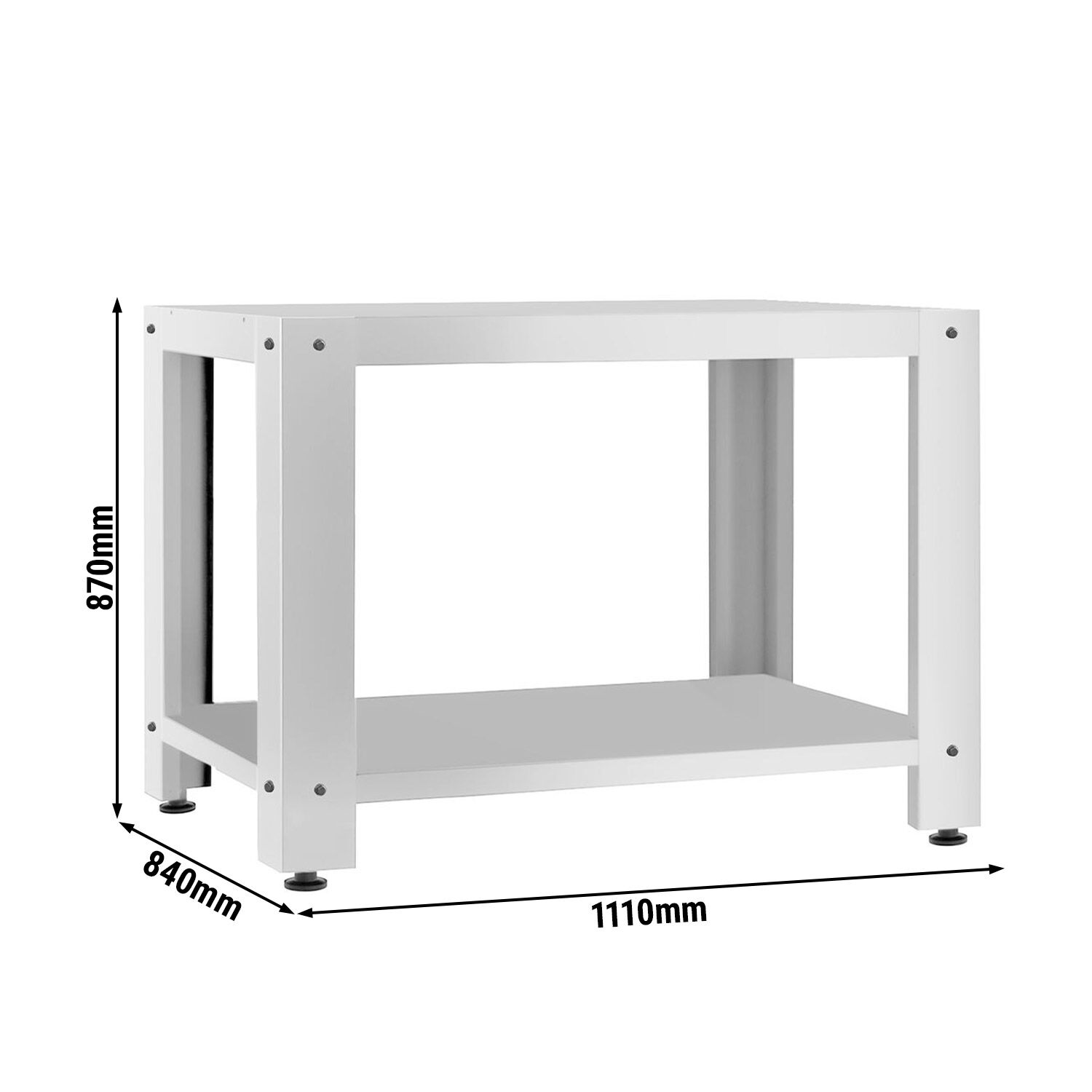 Base Frame for Pizza Oven - 1130x840x870mm - Stainless Steel - for POE434N & POE4434N