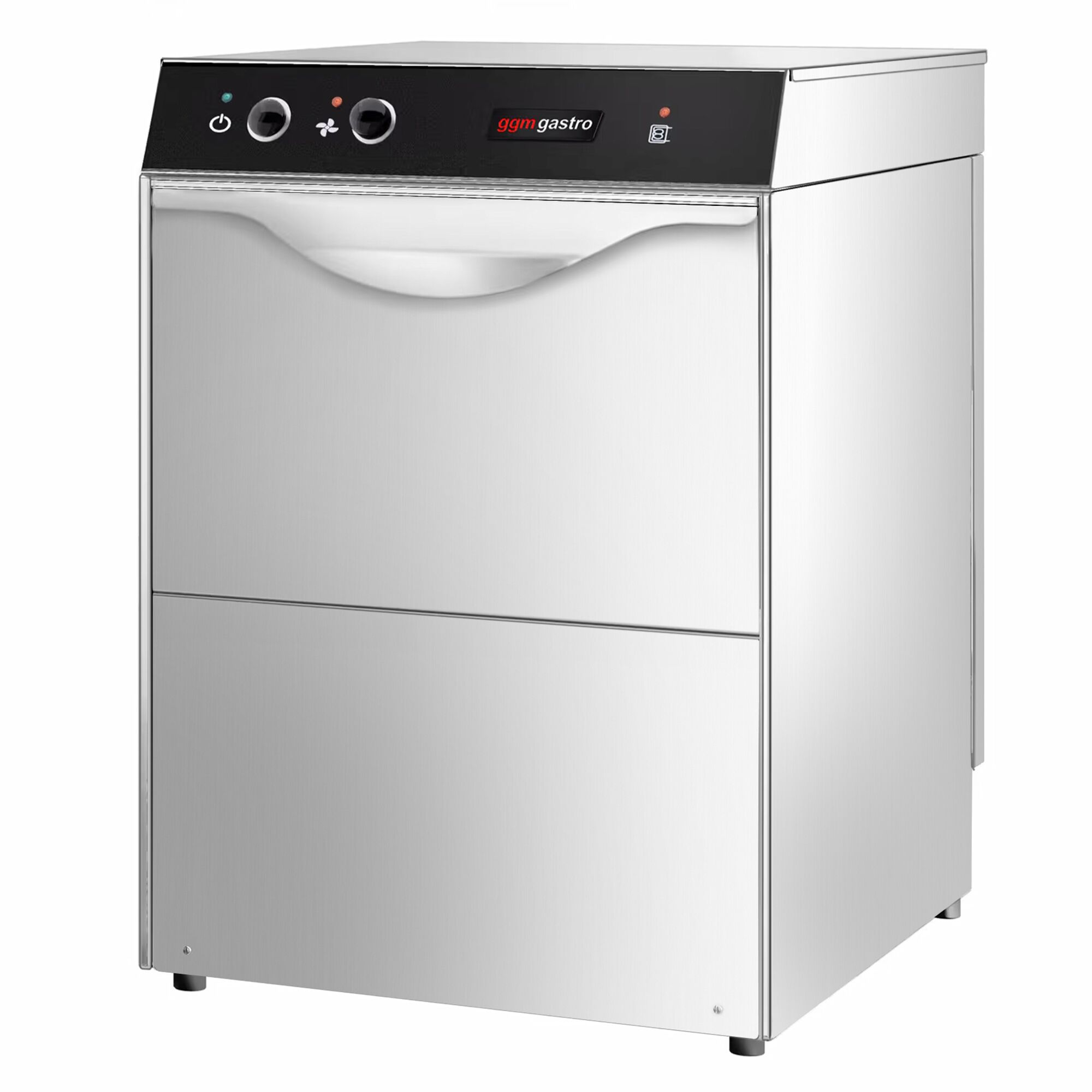 Lave-verres professionnel mini-à double paroi - Mécanique - 2,77kW - avec évacuation par gravité, pompe de liquide de rinçage