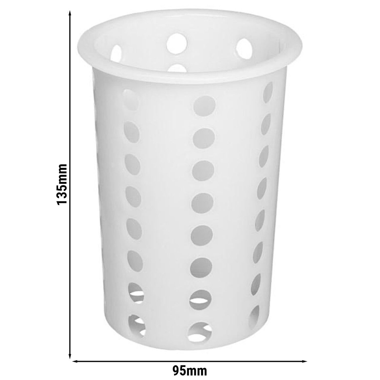 (6 pièces) - Pot à couverts - Polyéthylène - Ø 95 mm