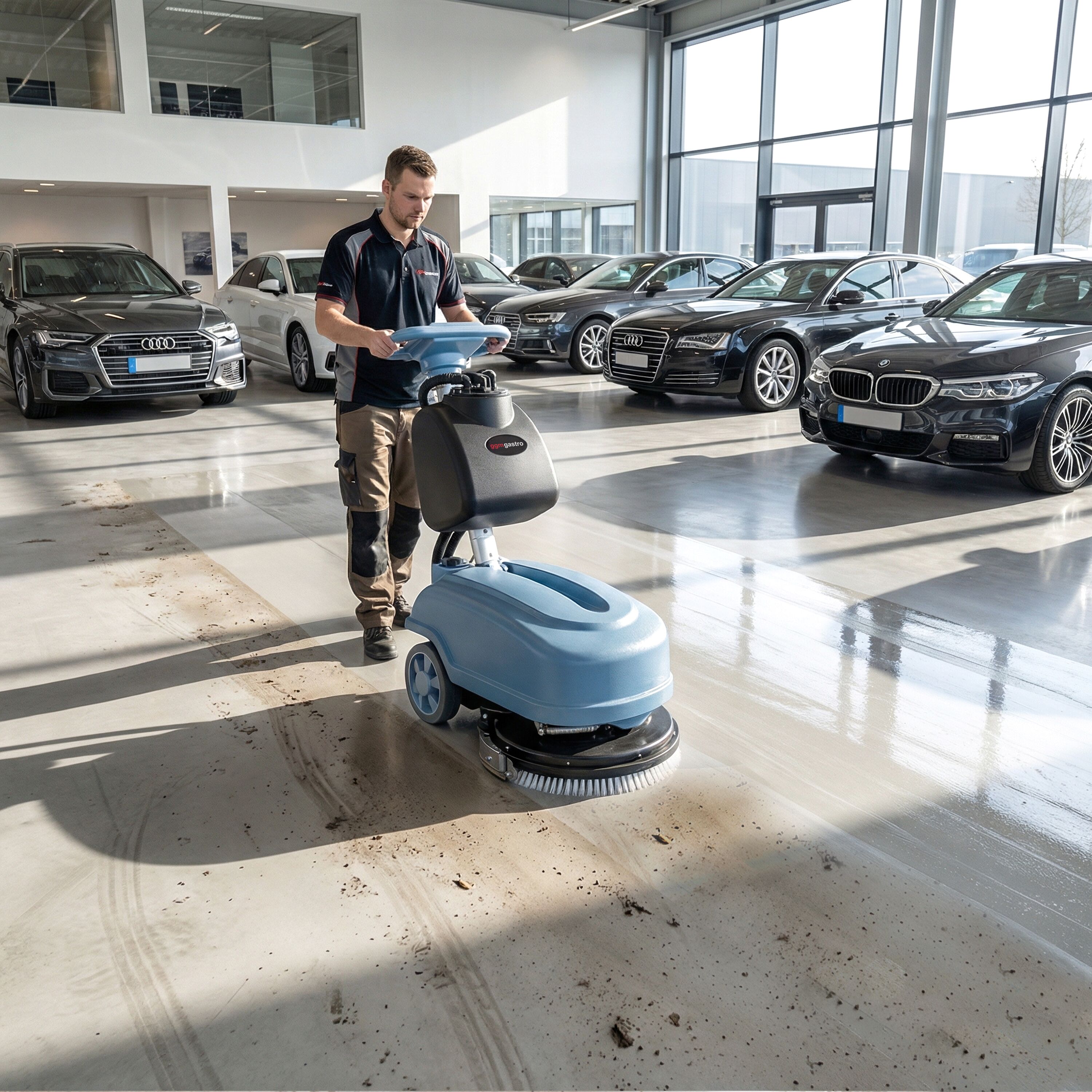 Autolaveuse aspirante – performance de travail 1 350 m²/h