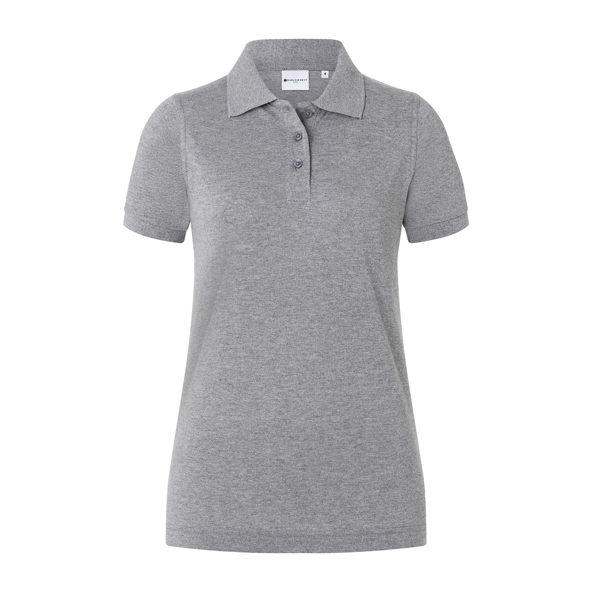 KARLOWSKY | Ladies Workwear Polo Shirt Basic – Light Grey - 3XL - 100% Cotton - 60°C Wash