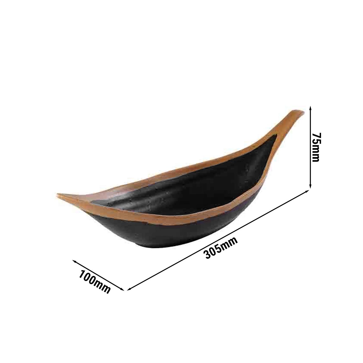 (6 pcs) Coupe - CROCKER - Mélamine - 170ml - 305x100mm - Profondeur : 75mm - Brun/Terracotta