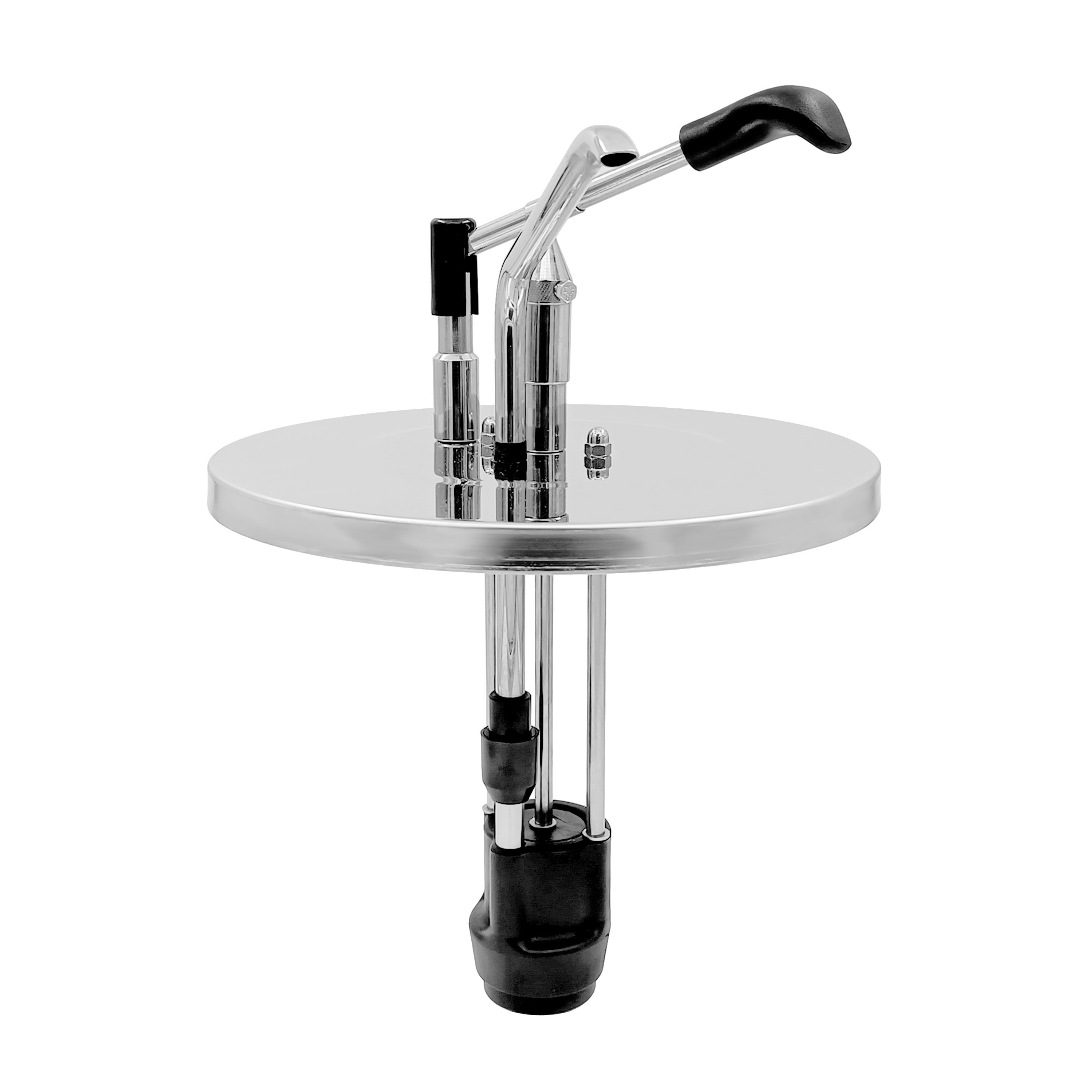 Portion Pump - adjustable dose - fits 3 litres Nutella buckets - Stainless steel - 365x300x160mm - without container - incl. stainless steel frame
