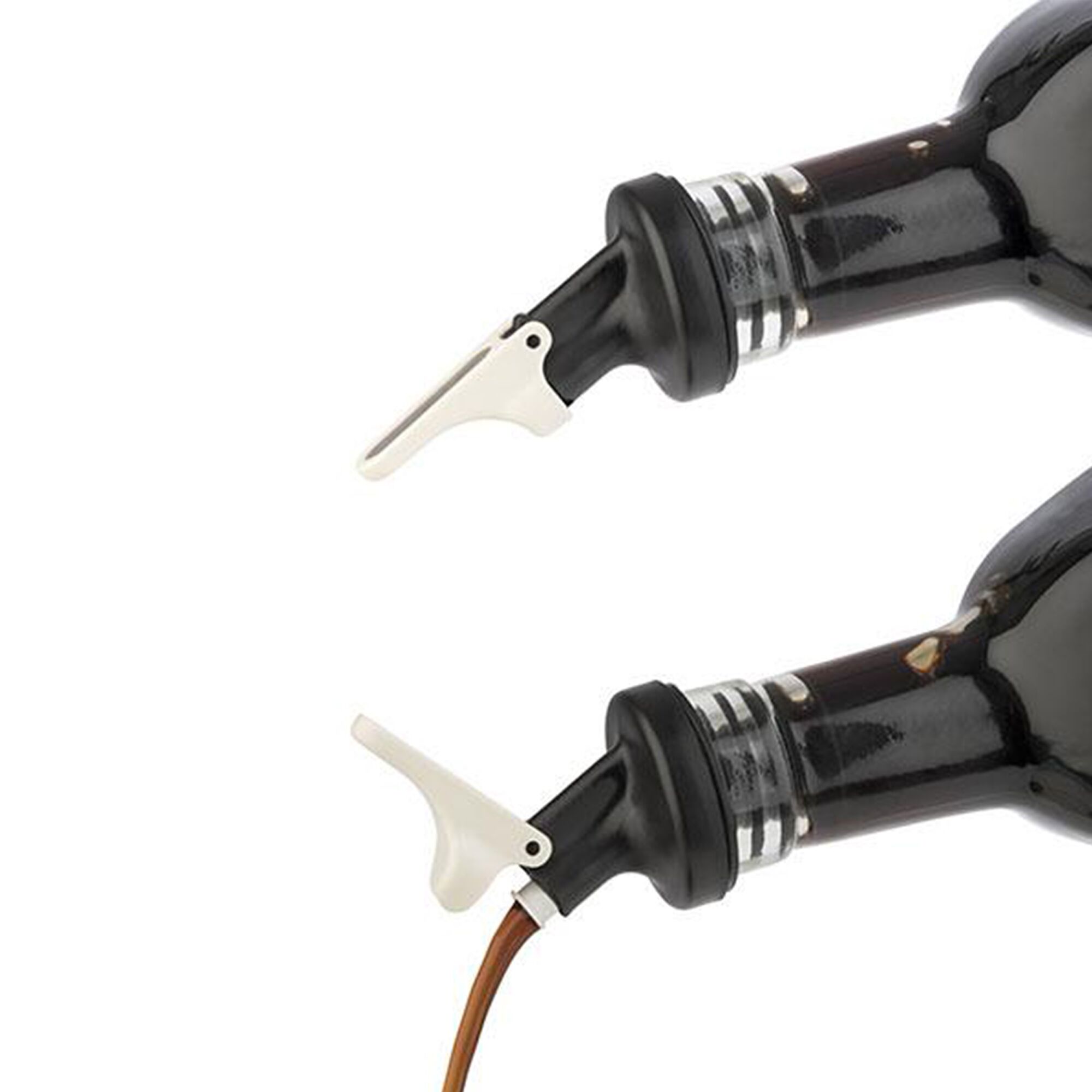 (6 pièces) Ménage huile & vinaigre - 120 ml - Support en inox - avec bec verseur anti-goutte