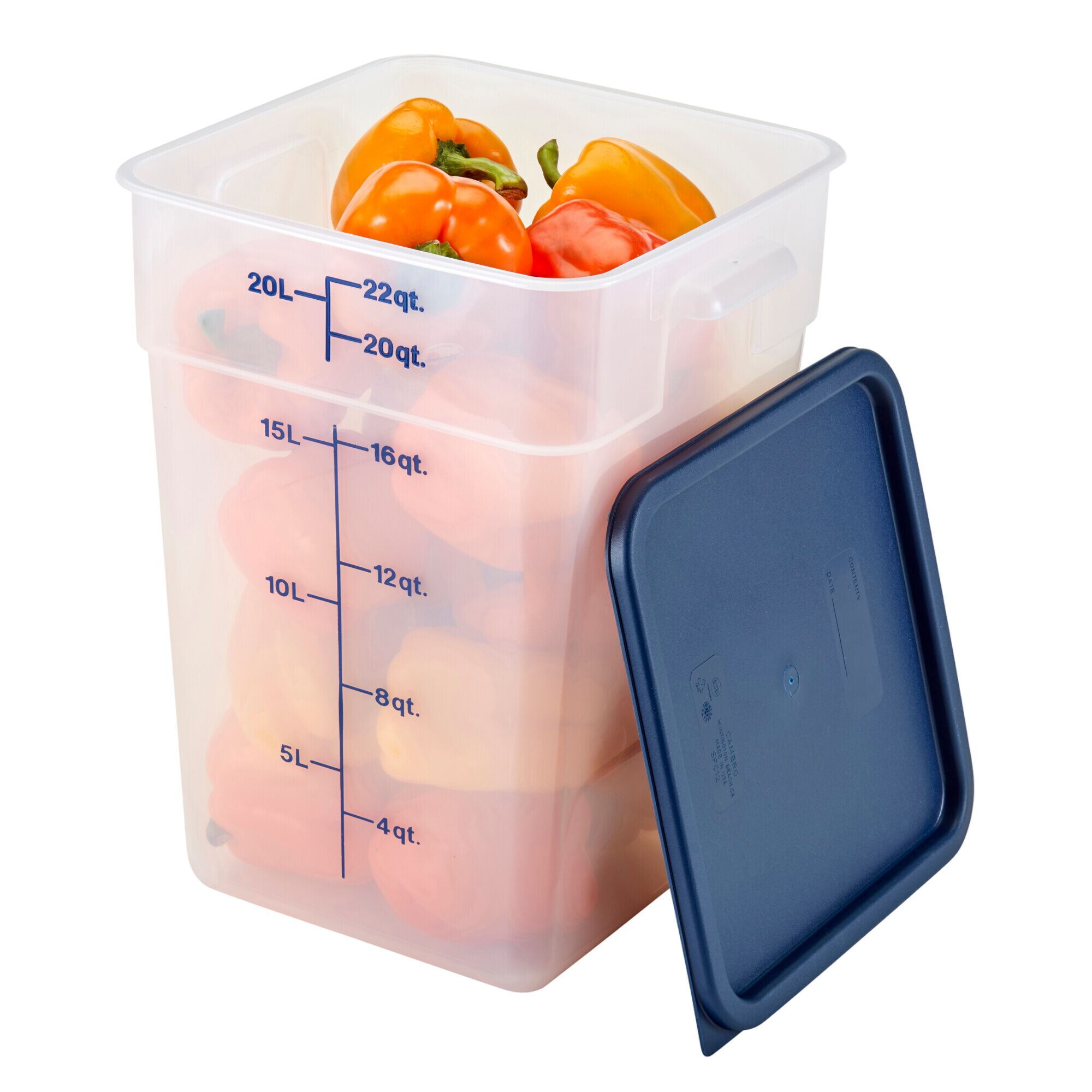 (6 pièces) CAMBRO | CAMSQUARES® – Récipient – 20,8 litres – transparent
