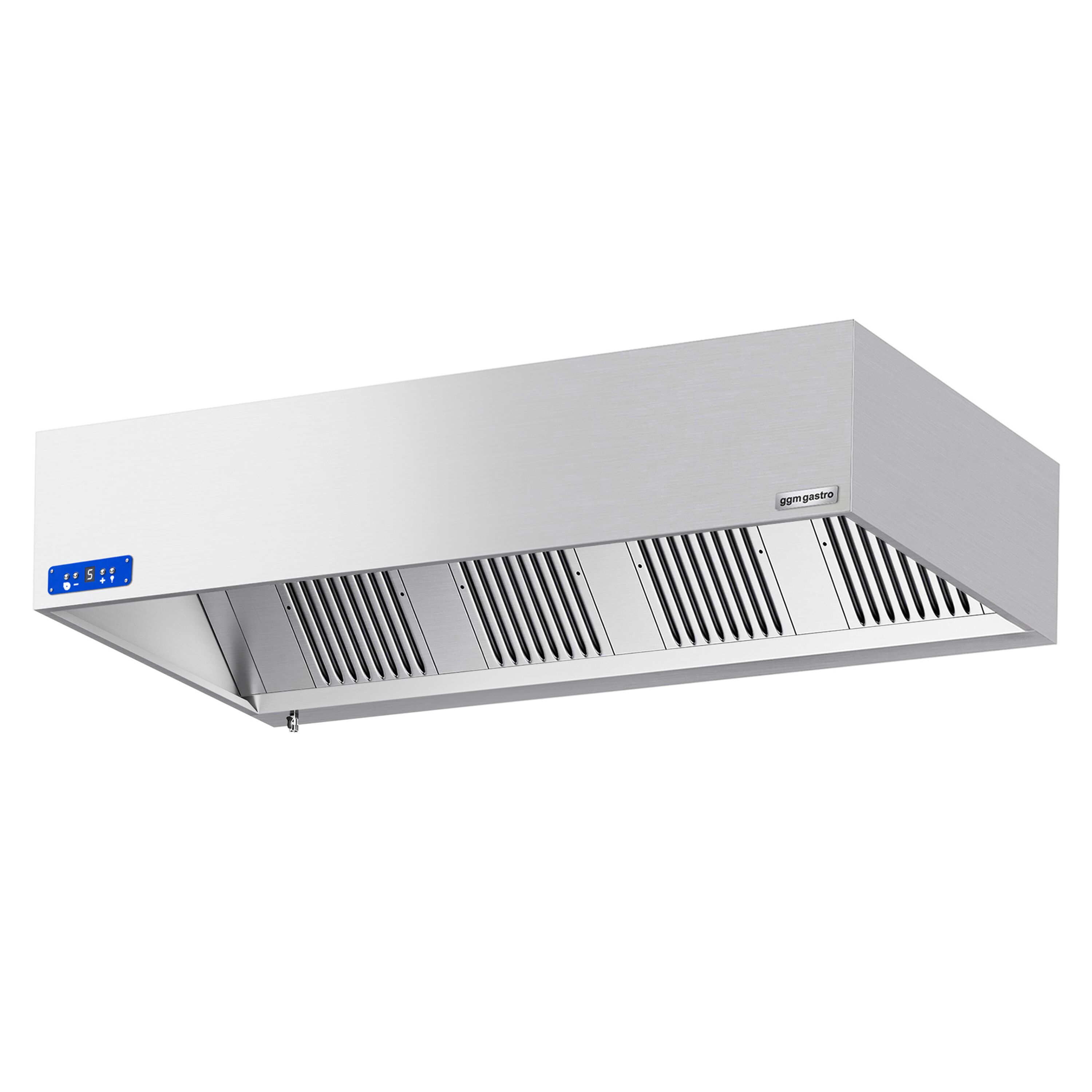Commercial Wall-Mounted Extractor Hood with Motor – 2000mm – with Speed Controller, Baffle Filters & Lighting