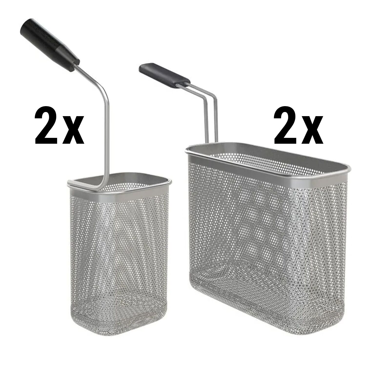 2x 1/3 & 2x 1/6 Panier à nouilles - Inox - avec poignées en plastique ergonomiques - compatible avec ENB663P & ENB669P