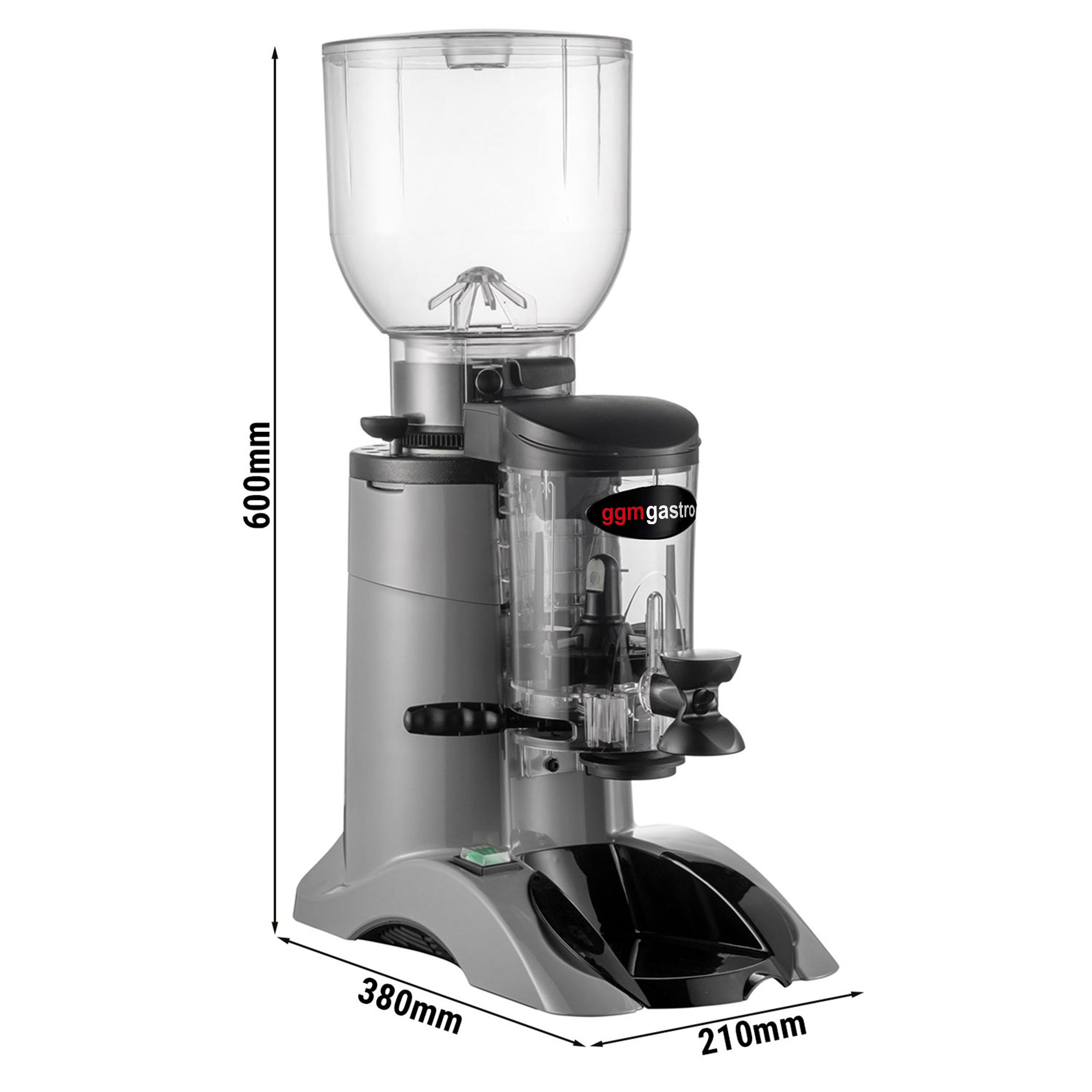 Moulin à café - 2 kg - 77 dB - avec doseur - Gris