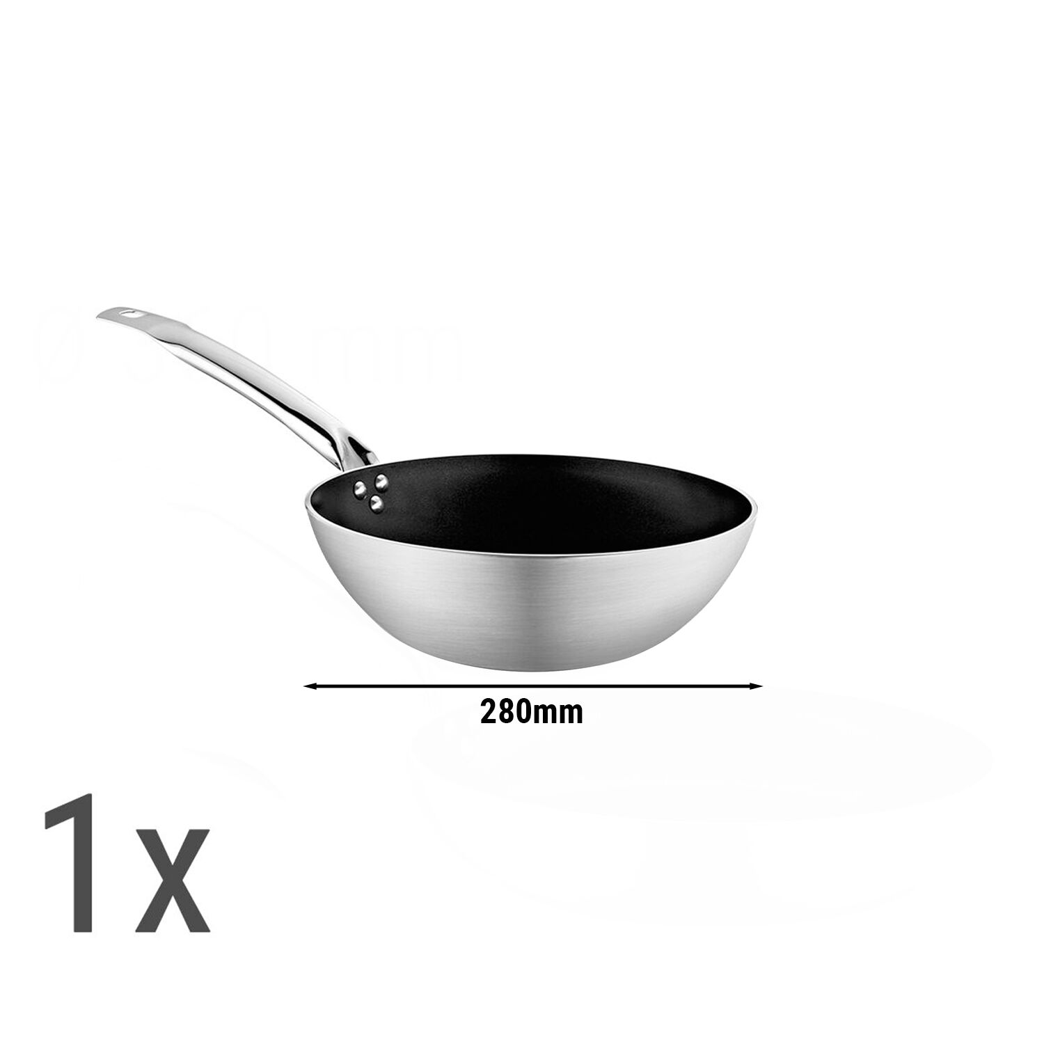 Set de poêles wok - aluminium - 3 pièces