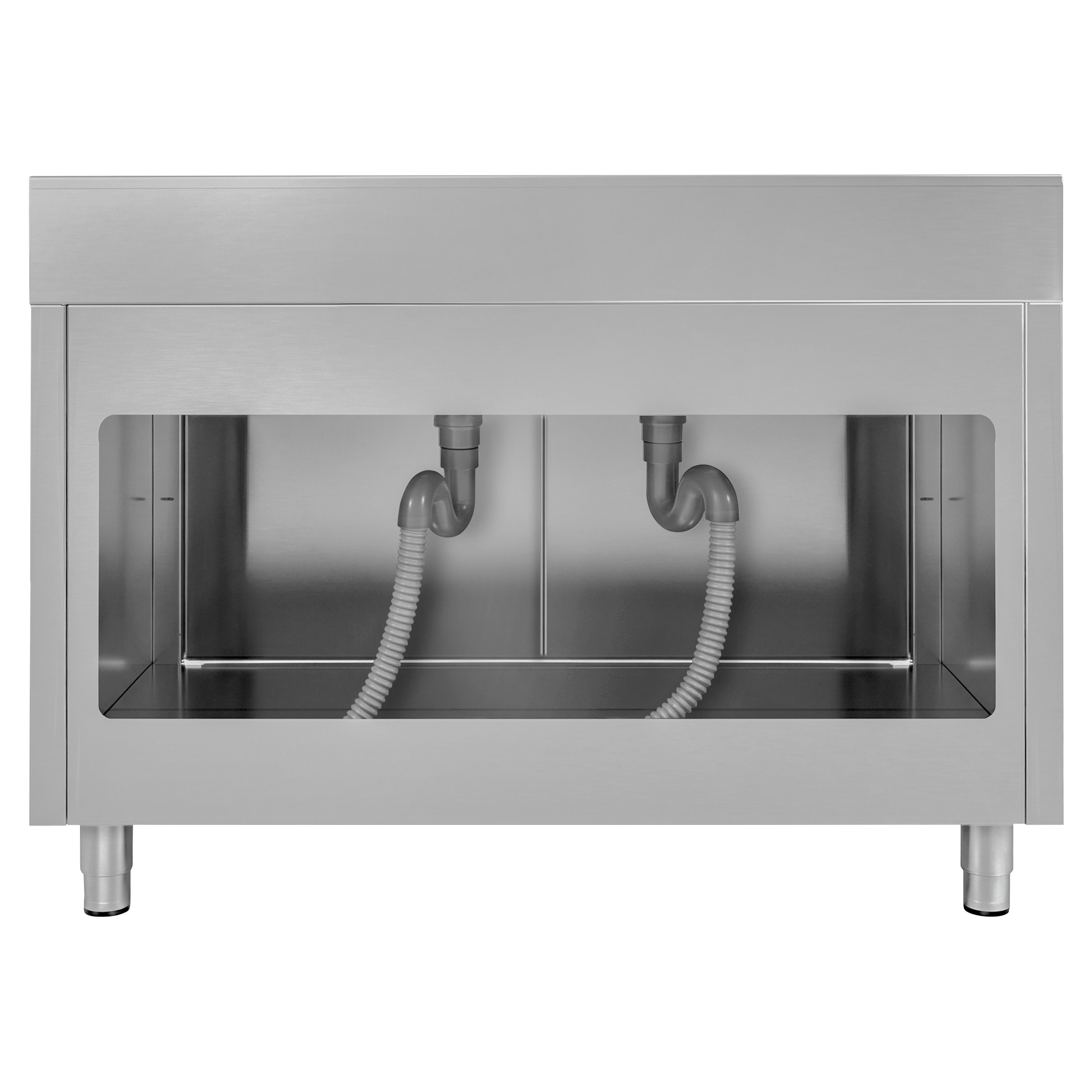 Commercial Sink Cabinet ECO - 1600x700mm - with 2 bowls centre