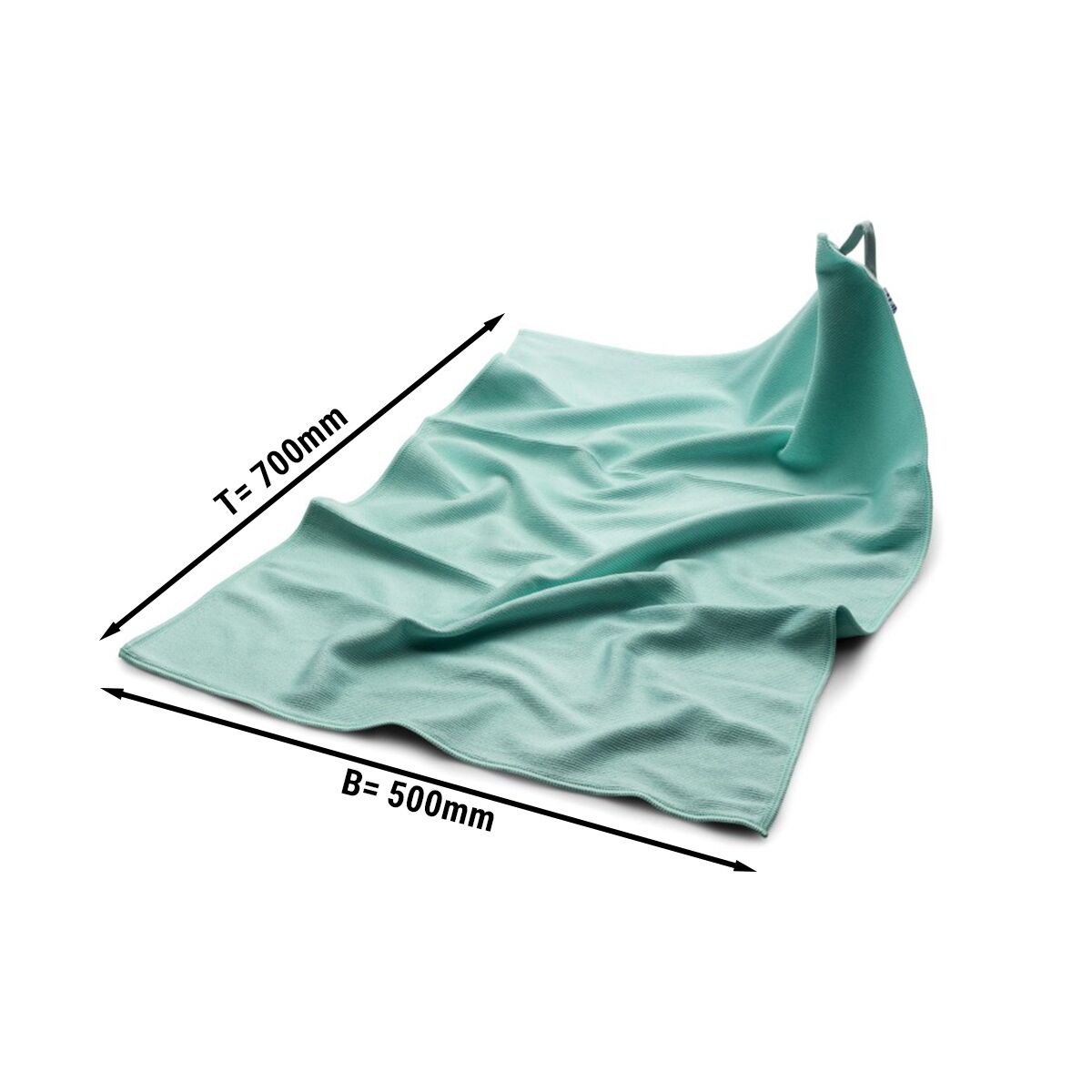 (10 pièces) Chiffons microfibres de polissage / torchons - 500x700 mm - Vert