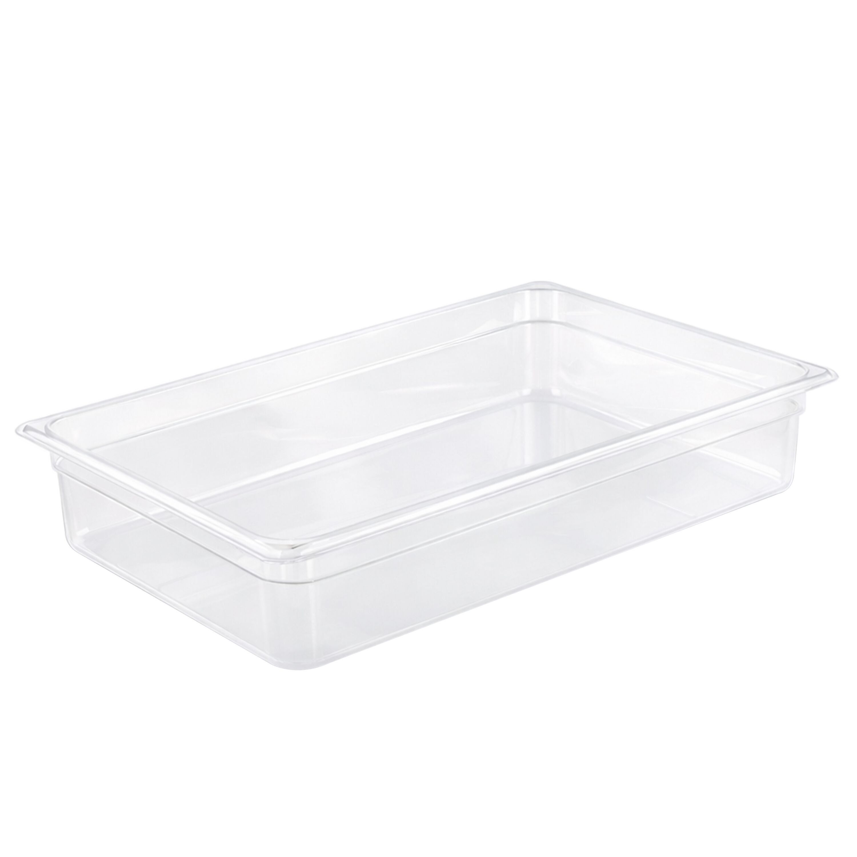 (6 pièces) Bac GN 1/1 en polycarbonate - Transparent - Hauteur : 65 mm