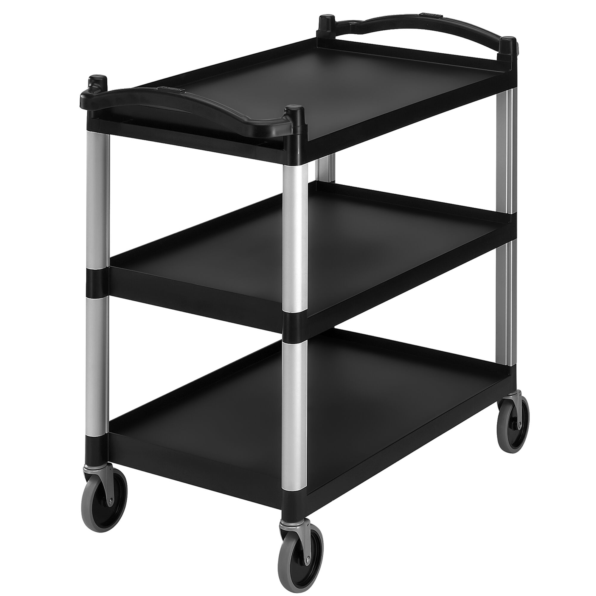 CAMBRO | Chariot de service en polypropylène - 1015 x 540 mm - avec 3 étagères - Noir