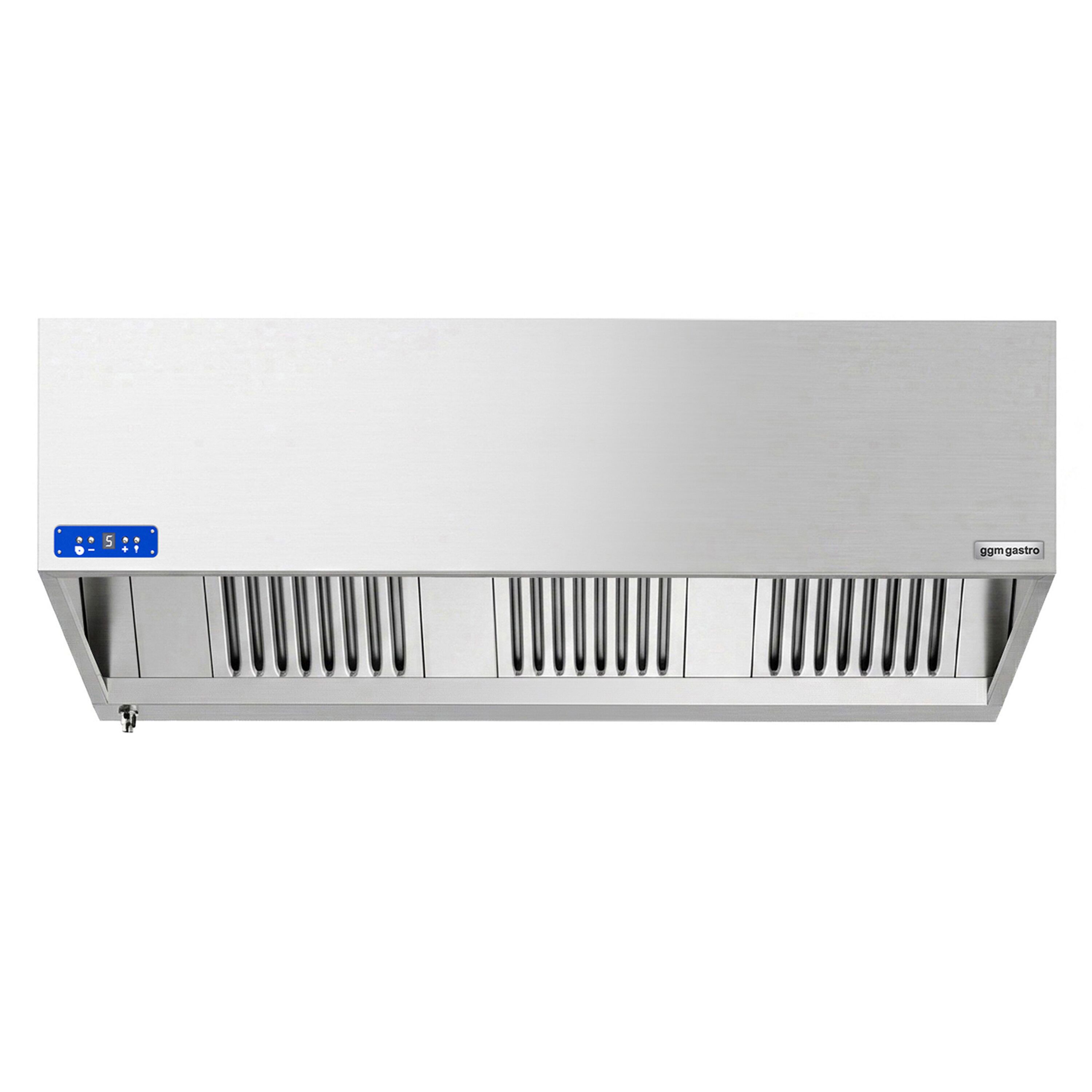Commercial Wall-Mounted Extractor Hood  with Motor – 1600mm – with Speed Controller, Baffle Filters & Lighting