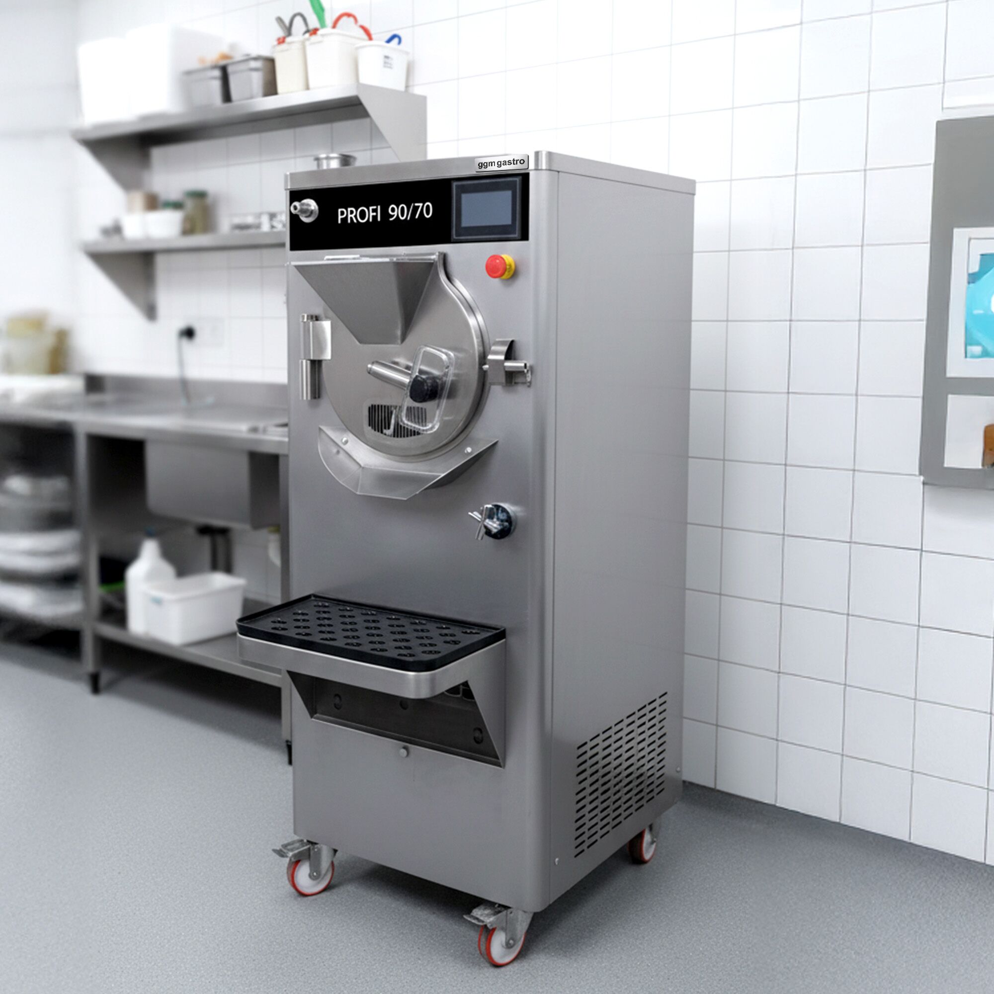 Machine à glace à l’italienne - 75L/h - 11,2kW - Écran tactile - Sur roulettes