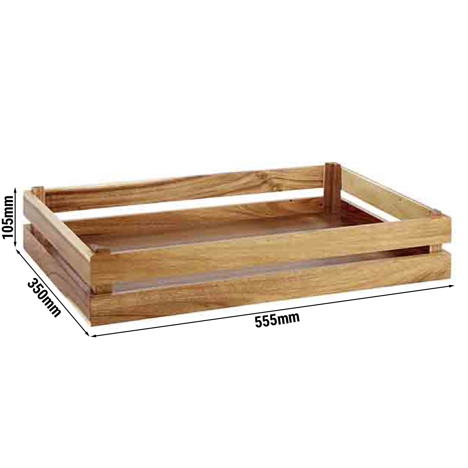 Caisse pour buffet - SUPERBOX - Bois - Brun - Hauteur:105mm - compatible avec GN 1/1