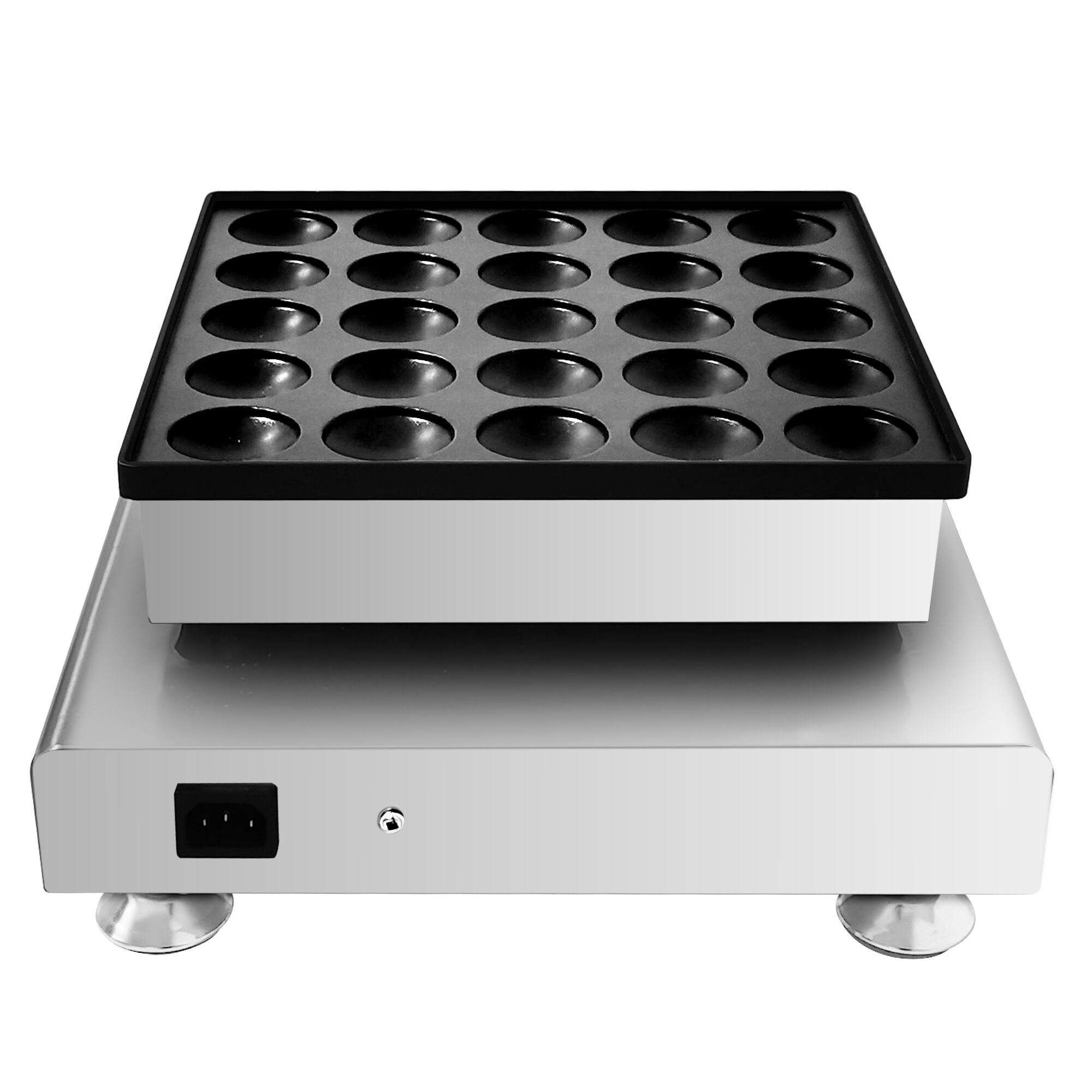 Gaufrier – simple – manuel – 850 watts – Forme : poffertjes – pour 25 pièces