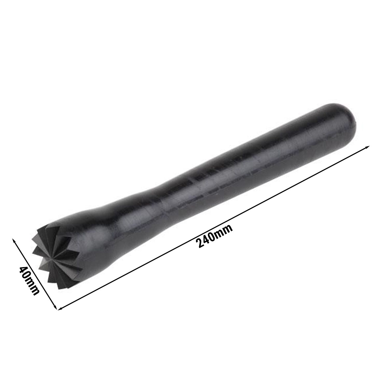 (6 pièces) Pilon – plastique ABS – longueur : 240 mm – Noir