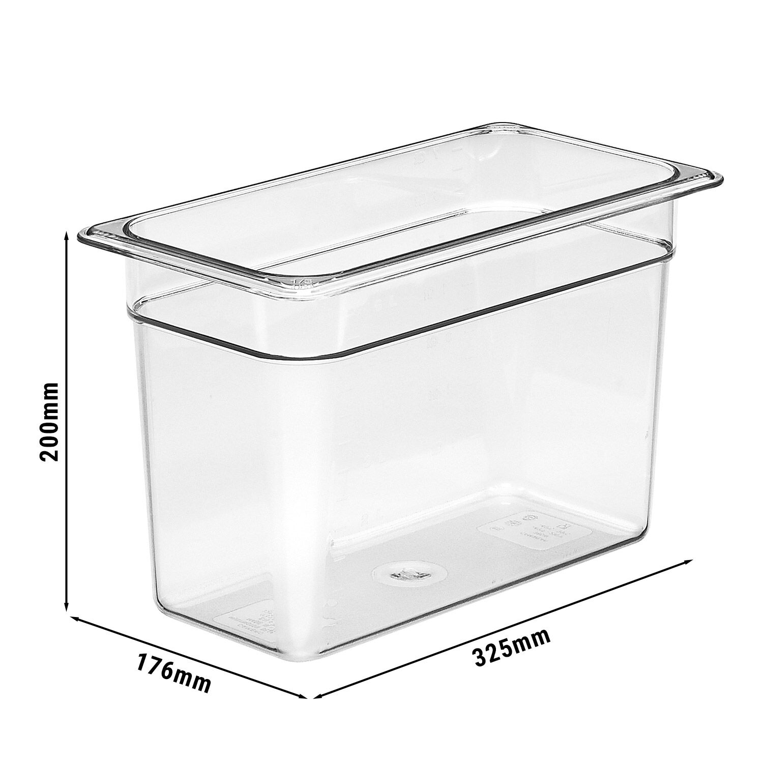 (6 pièces) CAMBRO | Camview® - Bac GN 1/2 en copolymère - Transparent - Hauteur : 200 mm - Sans BPA