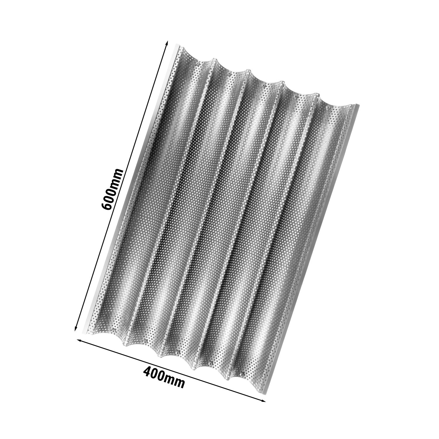 Blacha do pieczenia bagietek – aluminium – EN 600x400