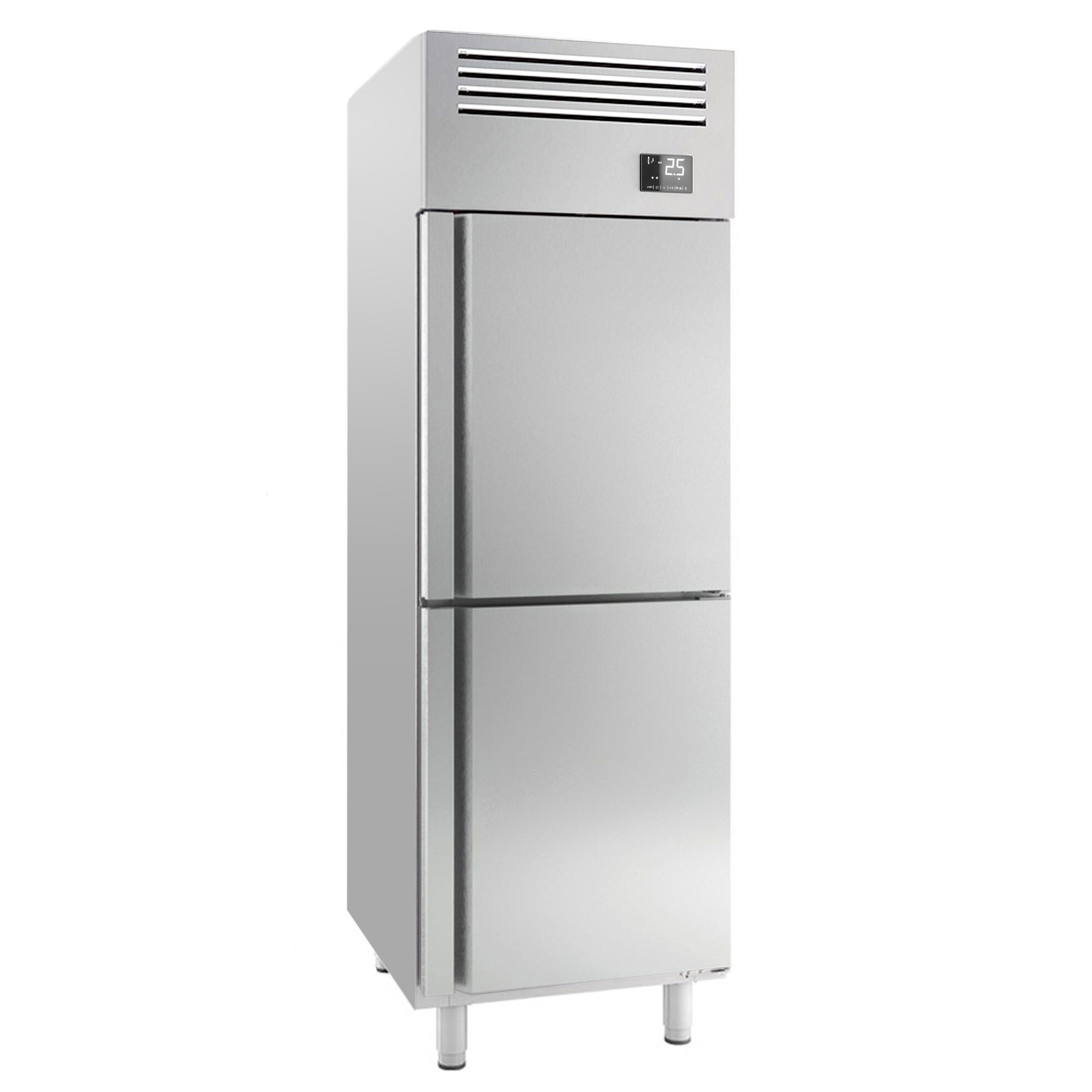 Armoire réfrigérée positive Inox AISI 304 PREMIUM PLUS - GN 2/1 - 560 L - avec 2 portes