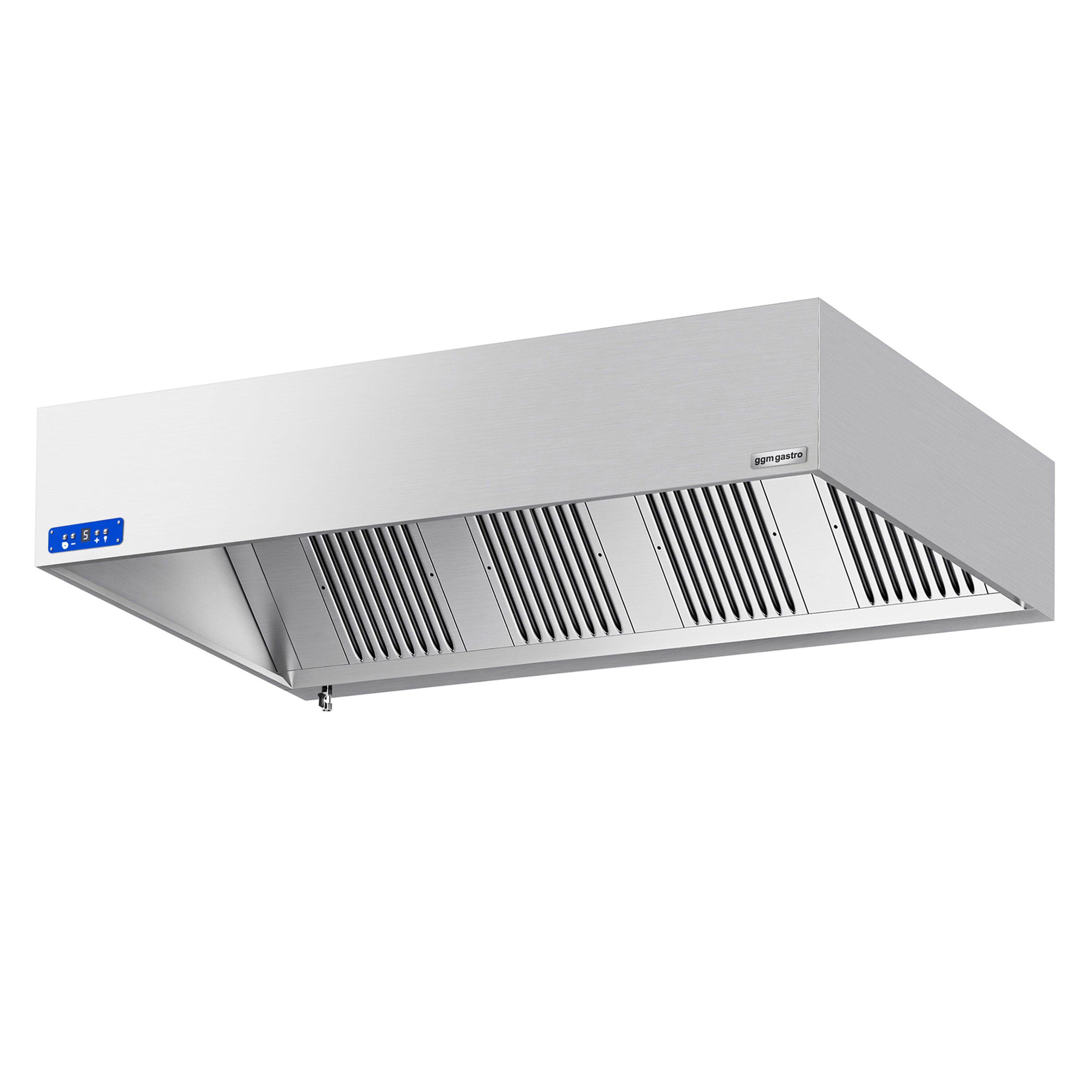 Commercial Wall-Mounted Extractor Hood with Motor – 2000mm – with Speed Controller, Baffle Filters & Lighting