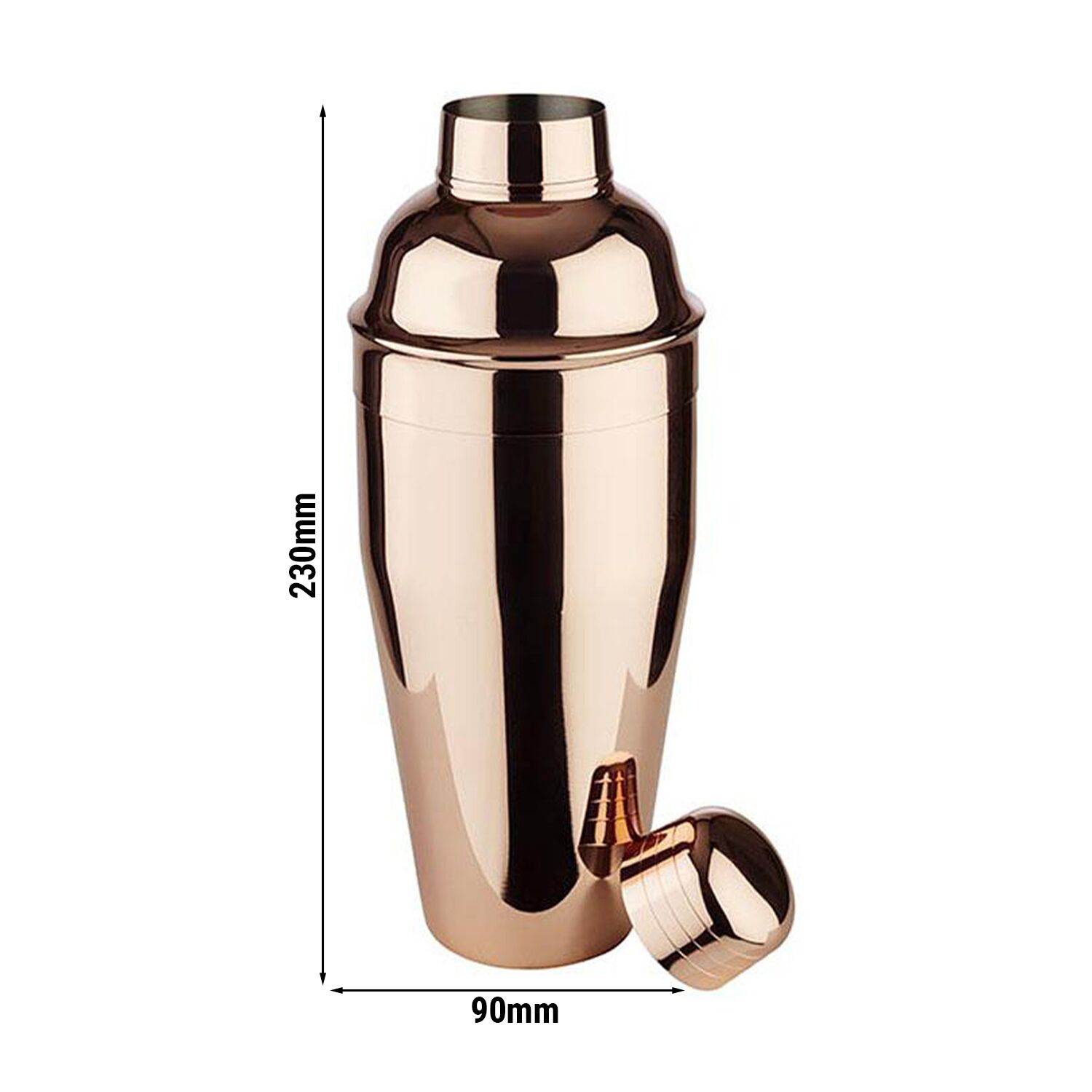 (6 pièces) Shaker - CLASSIC - inox - 0,7 litre