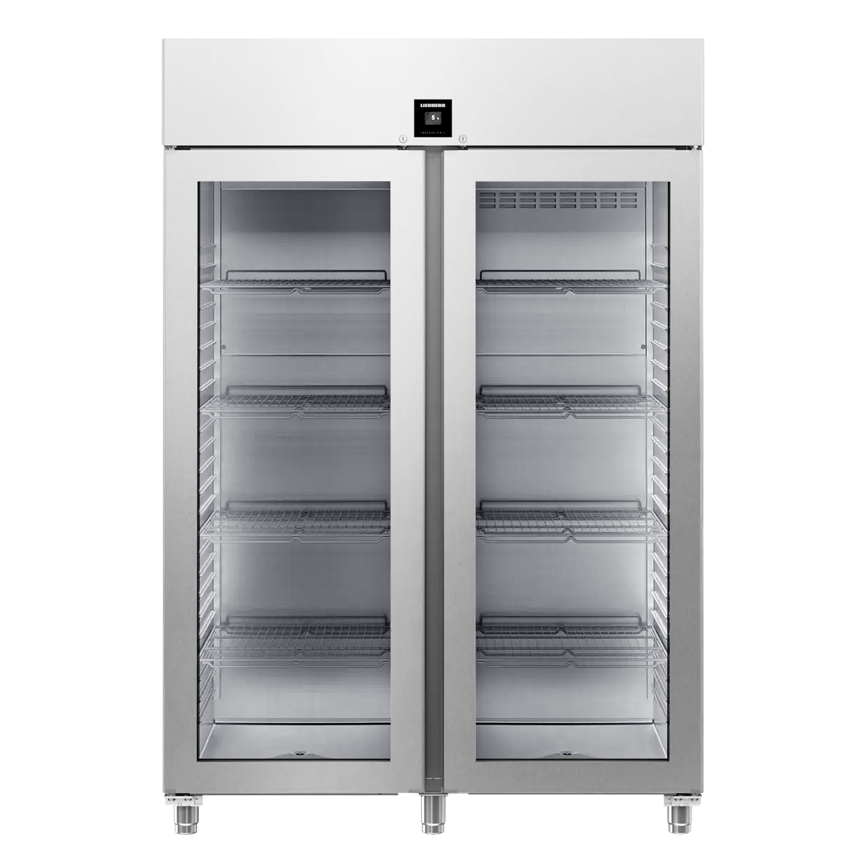 LIEBHERR | Kühlschrank Edelstahl PERFECTION - 1414 Liter - GN 2/1 - Innen Edelstahl - mit 2 Glastüren & WiFi