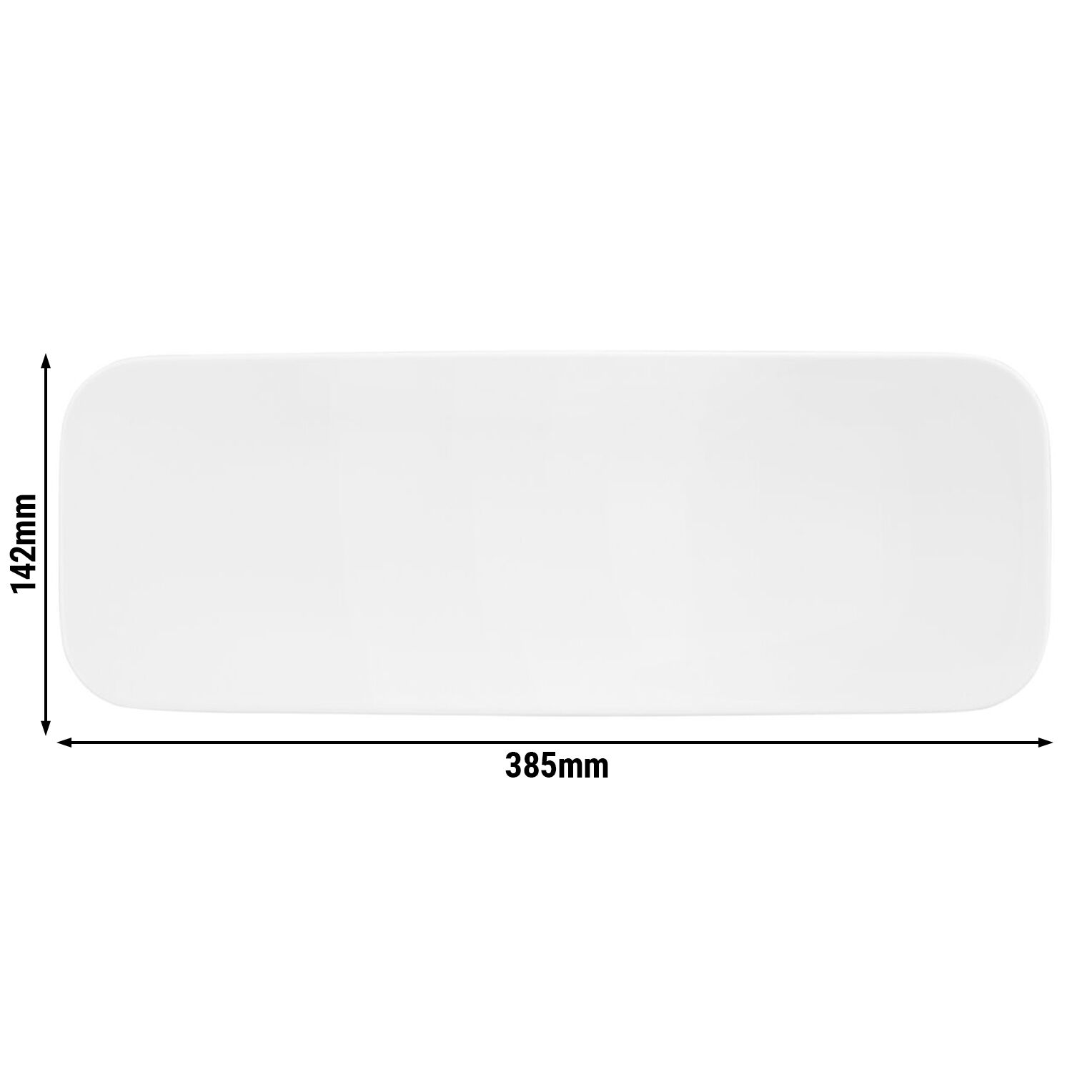 (2 stuks) SELTMANN WEIDEN | Coup bord rechthoekig - 380x140mm - Wit