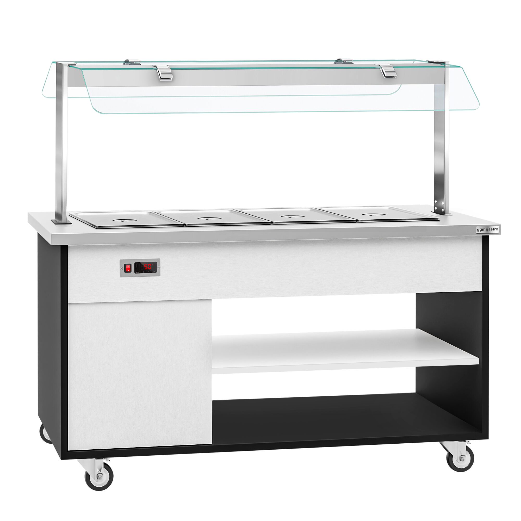 Buffet chaud DANZIG - 1600mm - 4 bacs GN 1/1