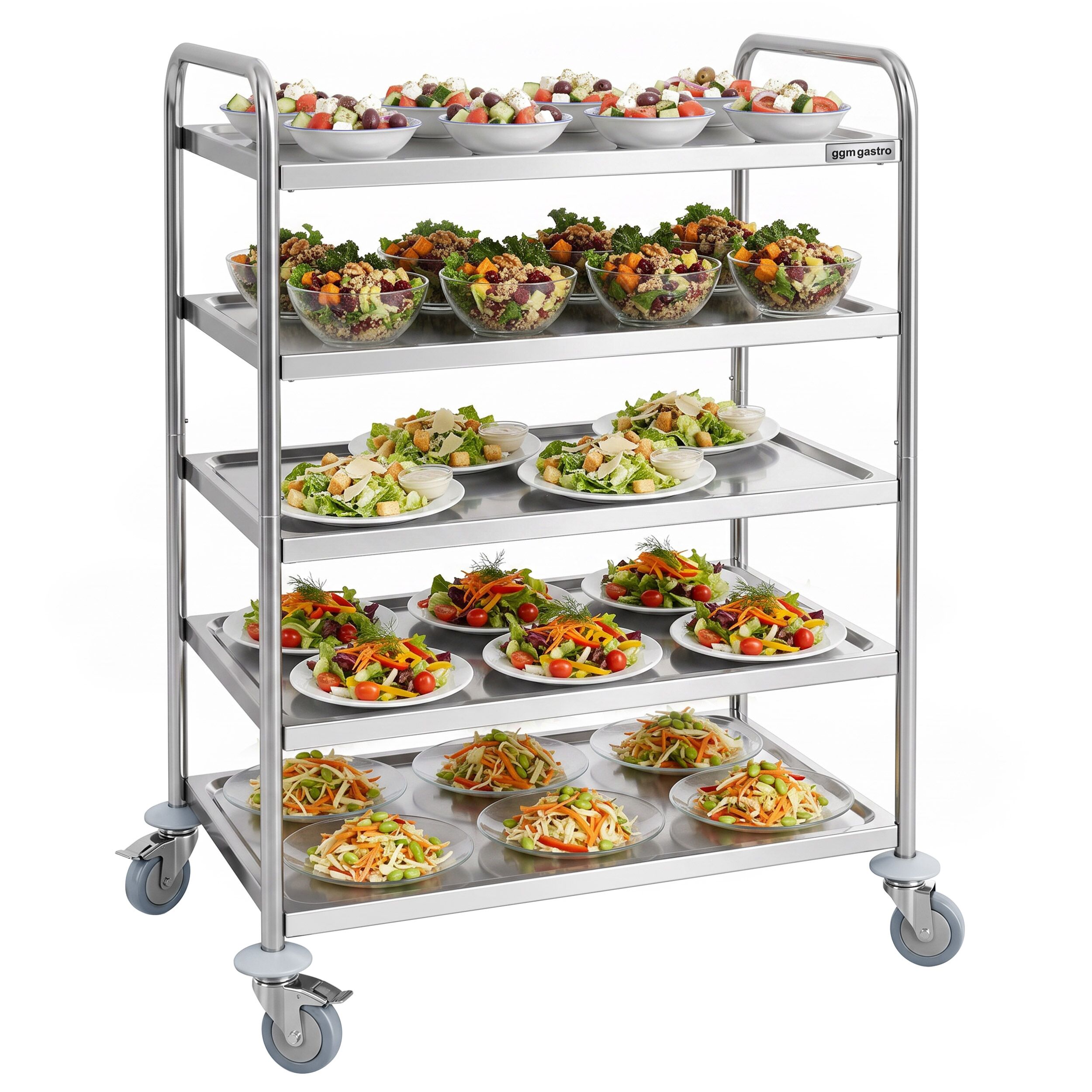 Serveerwagen - 845x525mm - met 5 bladen