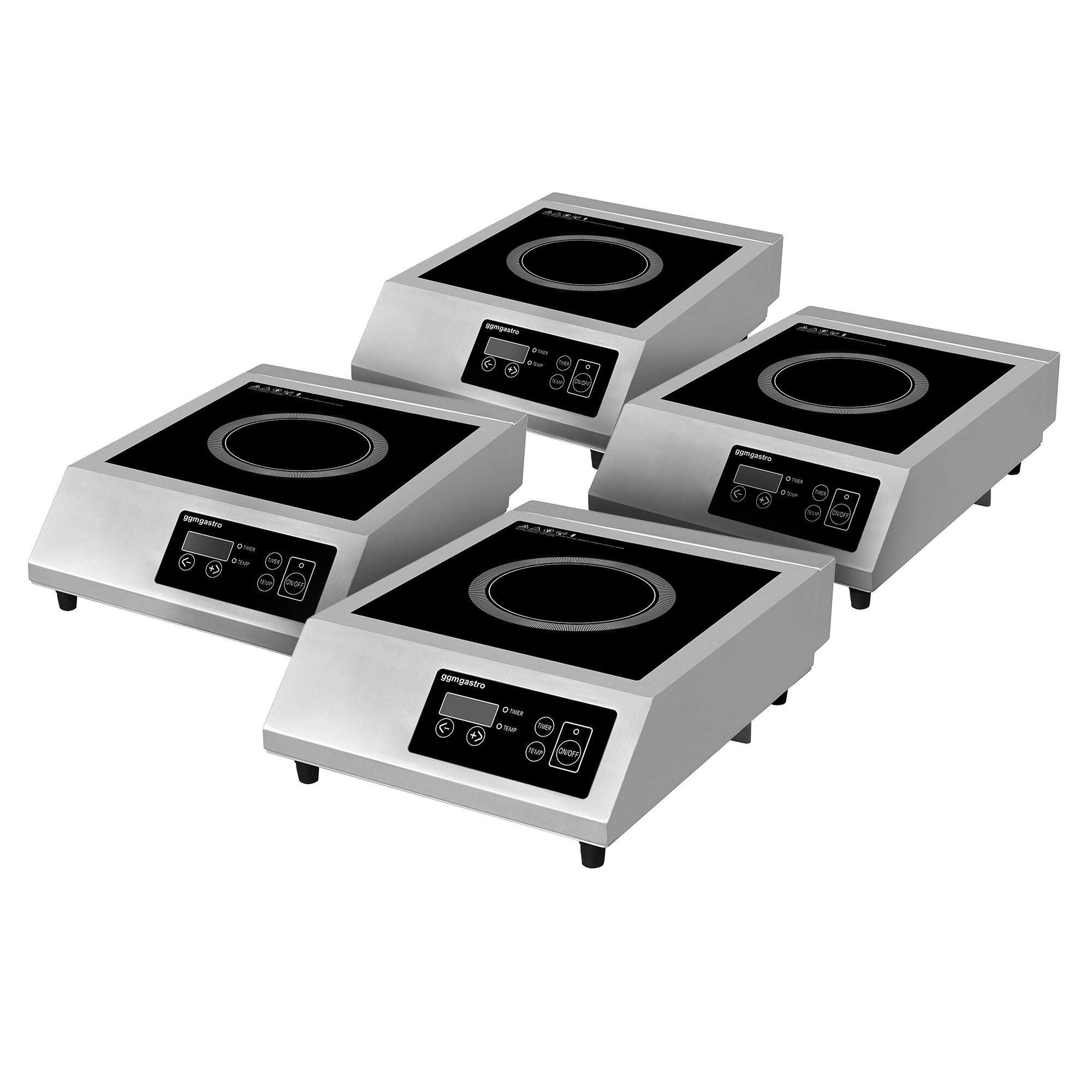 (4 pcs) Réchaud à induction à poser - 3,5kW - 1 foyer