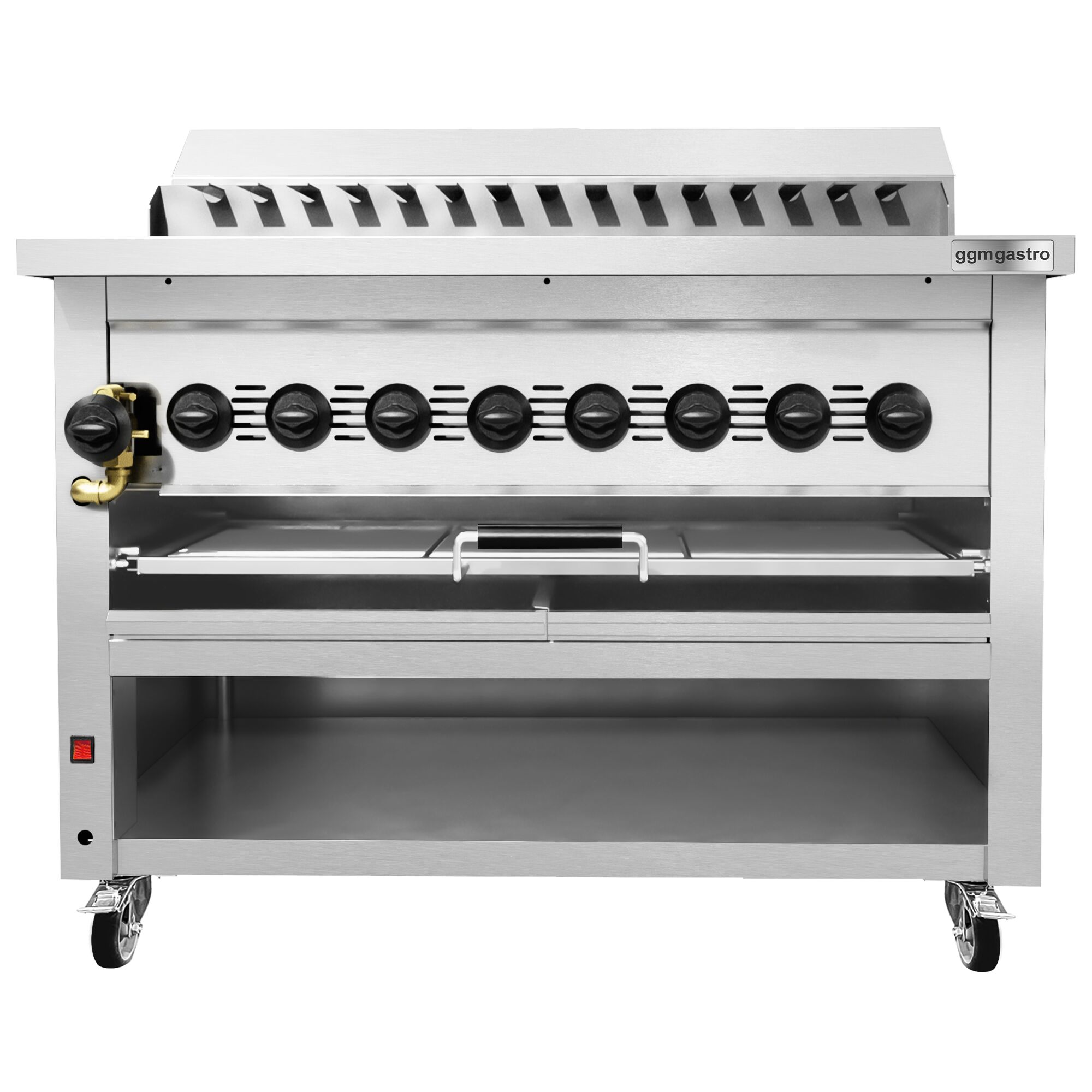 Commercial Gas Adana & Shish Kebab Skewer Grill – 15 Auto-Rotating Skewers - 8 Burners - 36.2 kW