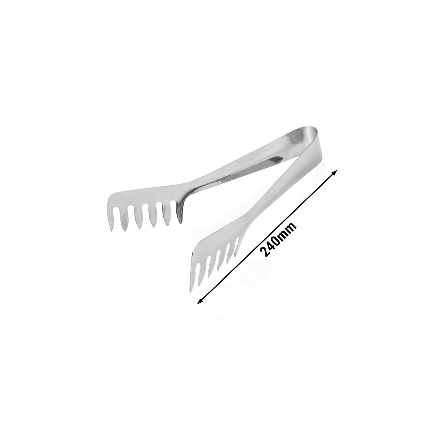 Pince à spaghetti - Longueur : 200mm - Acier inoxydable