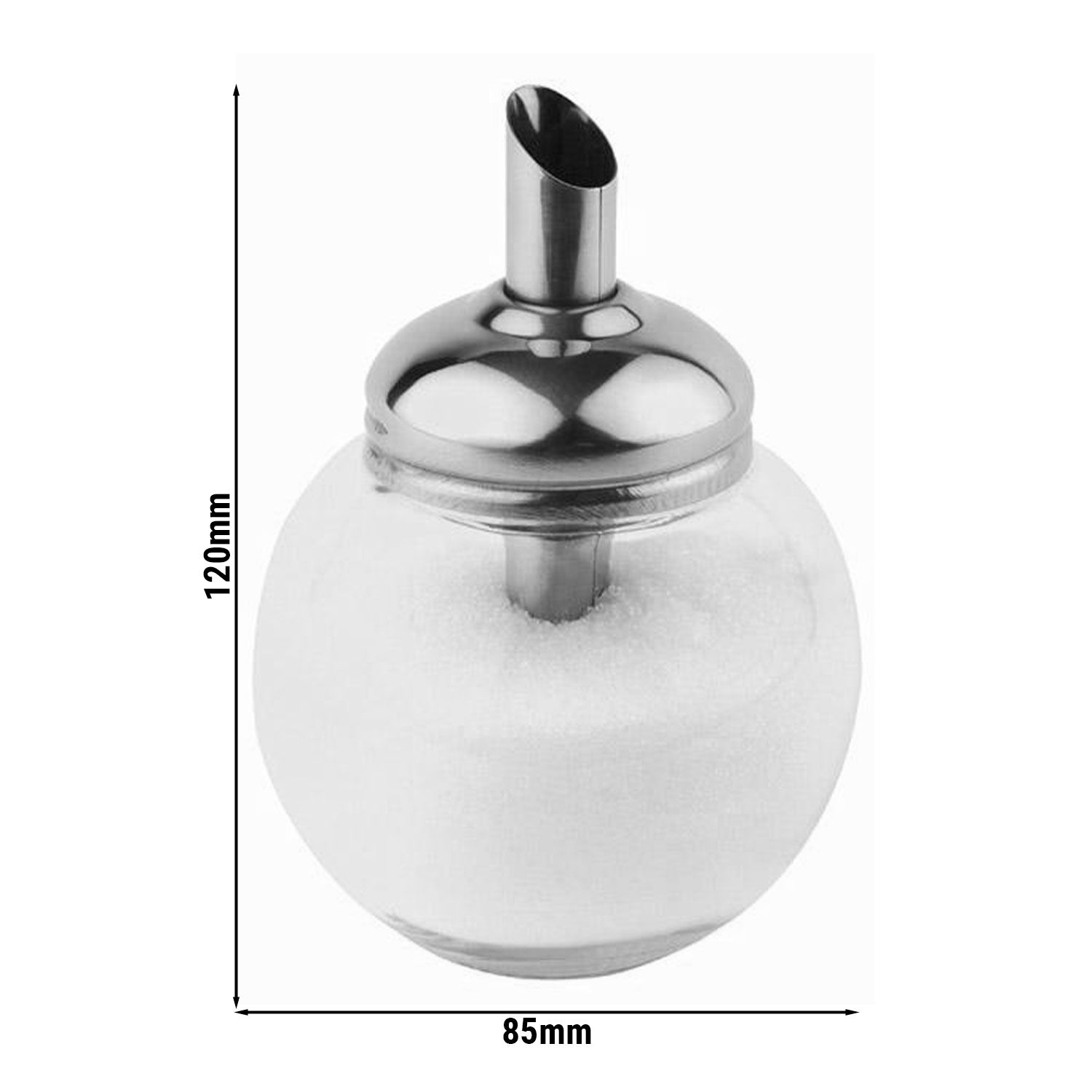 (6 pcs) Sucrier doseur - Verre - 150ml