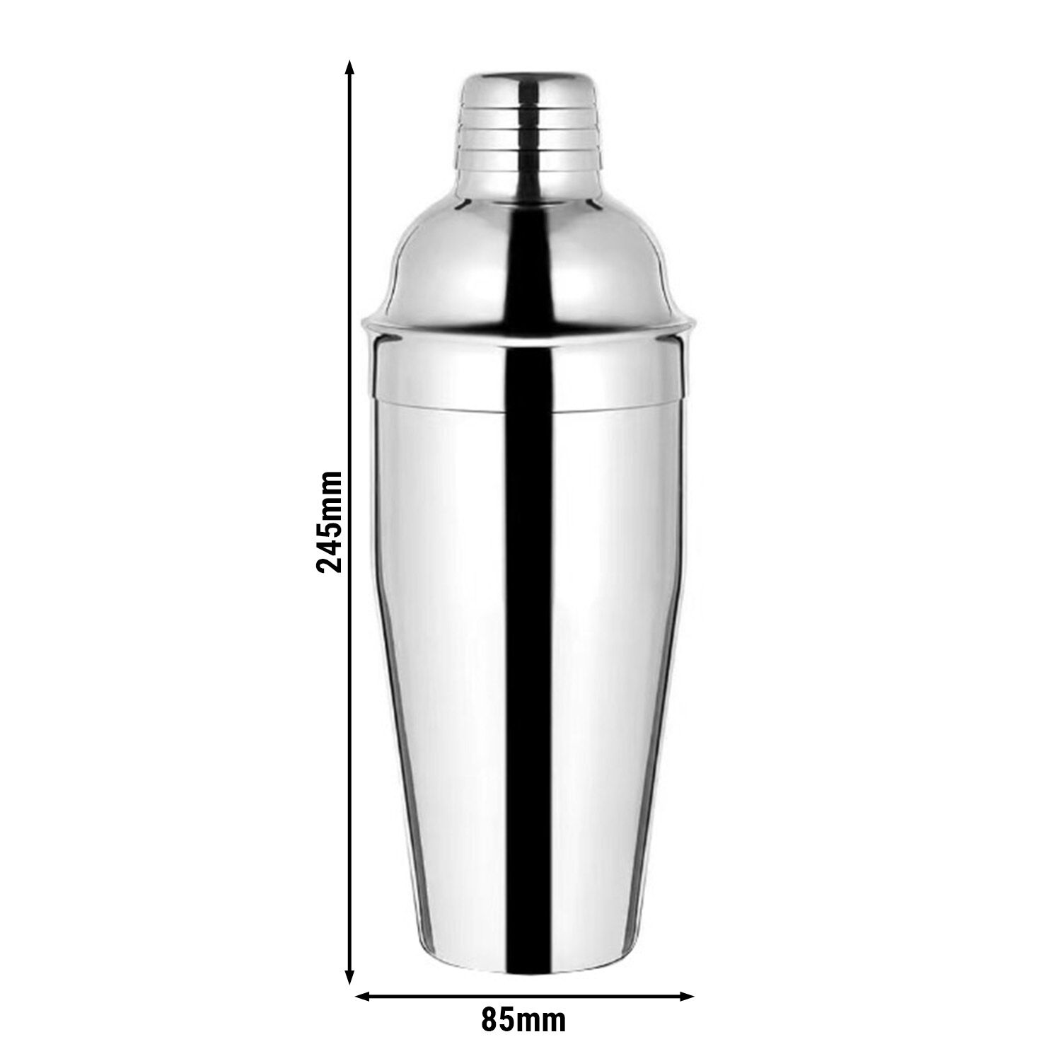 (6 pièces) Shaker à cocktail - inox - 750 ml