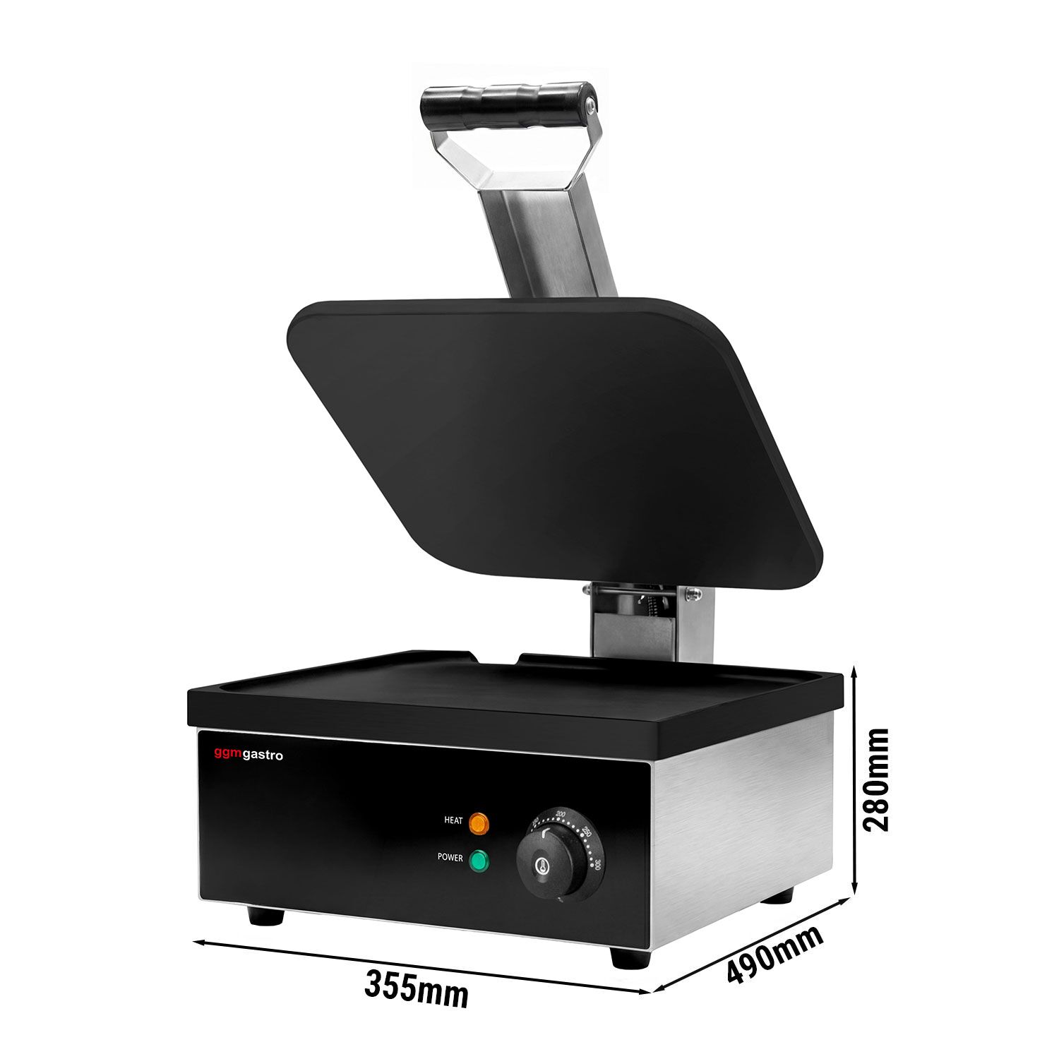 Presse à Panini / Gril de contact - 2,2kW -  Plaques lisses - Surface de cuisson : 350x330mm