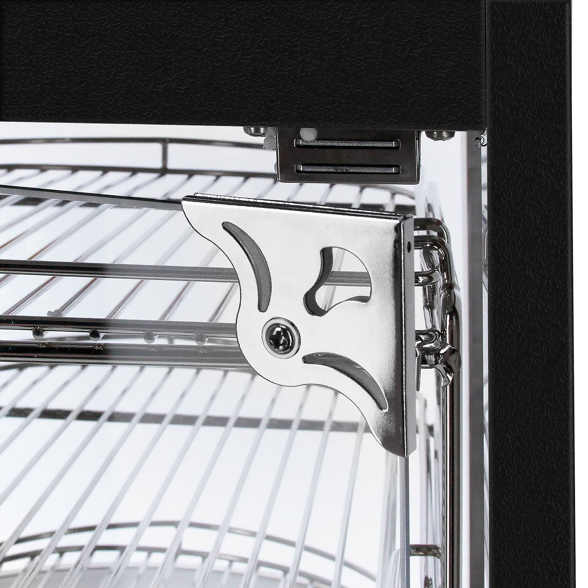 Warmhaltevitrine - 355mm - 800 Watt - 3 Ablagen - Schwarz