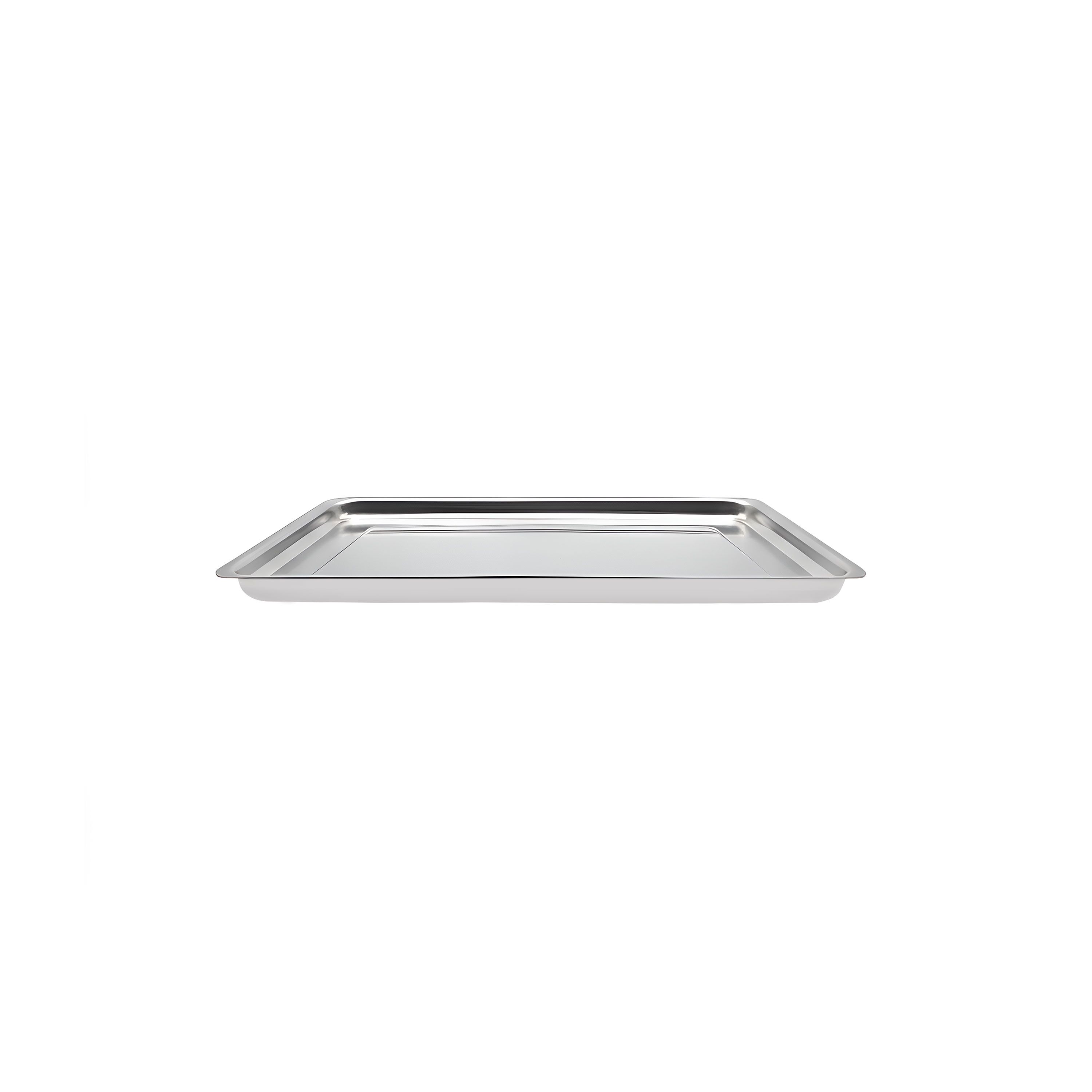Plateau de service avec rebord - Acier inoxydable - avec rebord - rectangulaire - 393x268x20mm