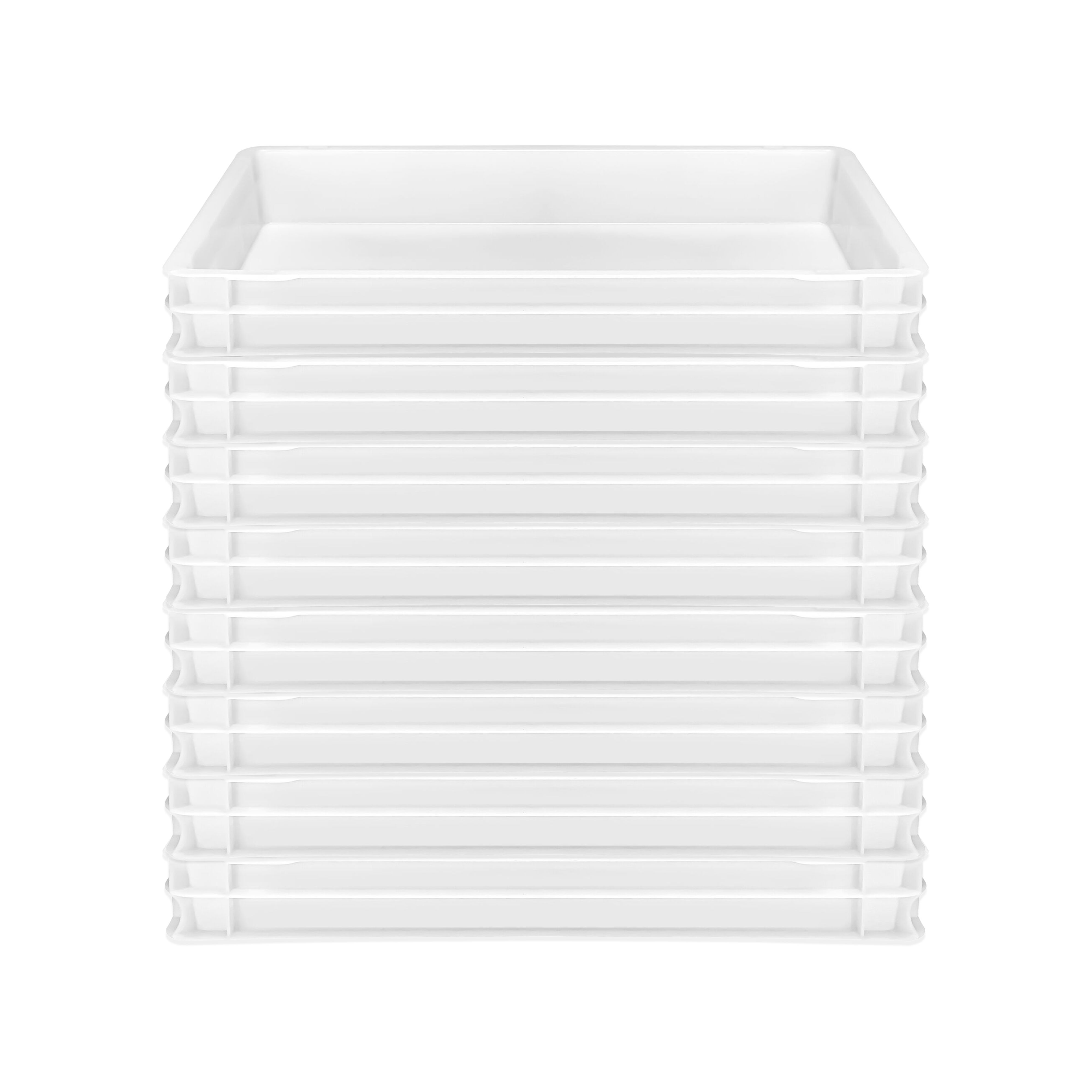 (8 pcs) Bac à pâtons - 600x400mm - Hauteur: 70mm - Polypropylène - Blanc