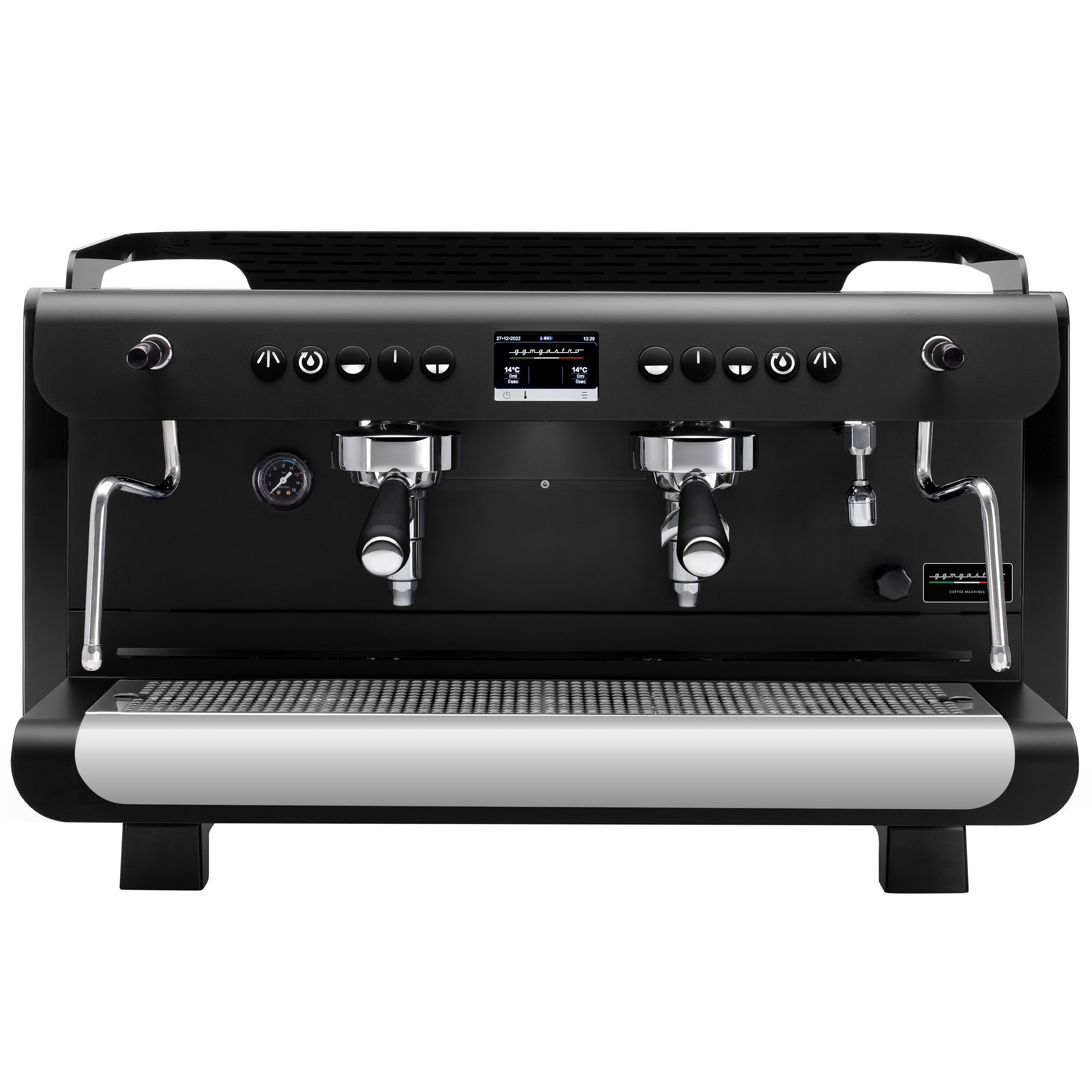 Machine à café porte-filtre – 2 groupes – multichaudière – écran tactile – système de préinfusion – Noir