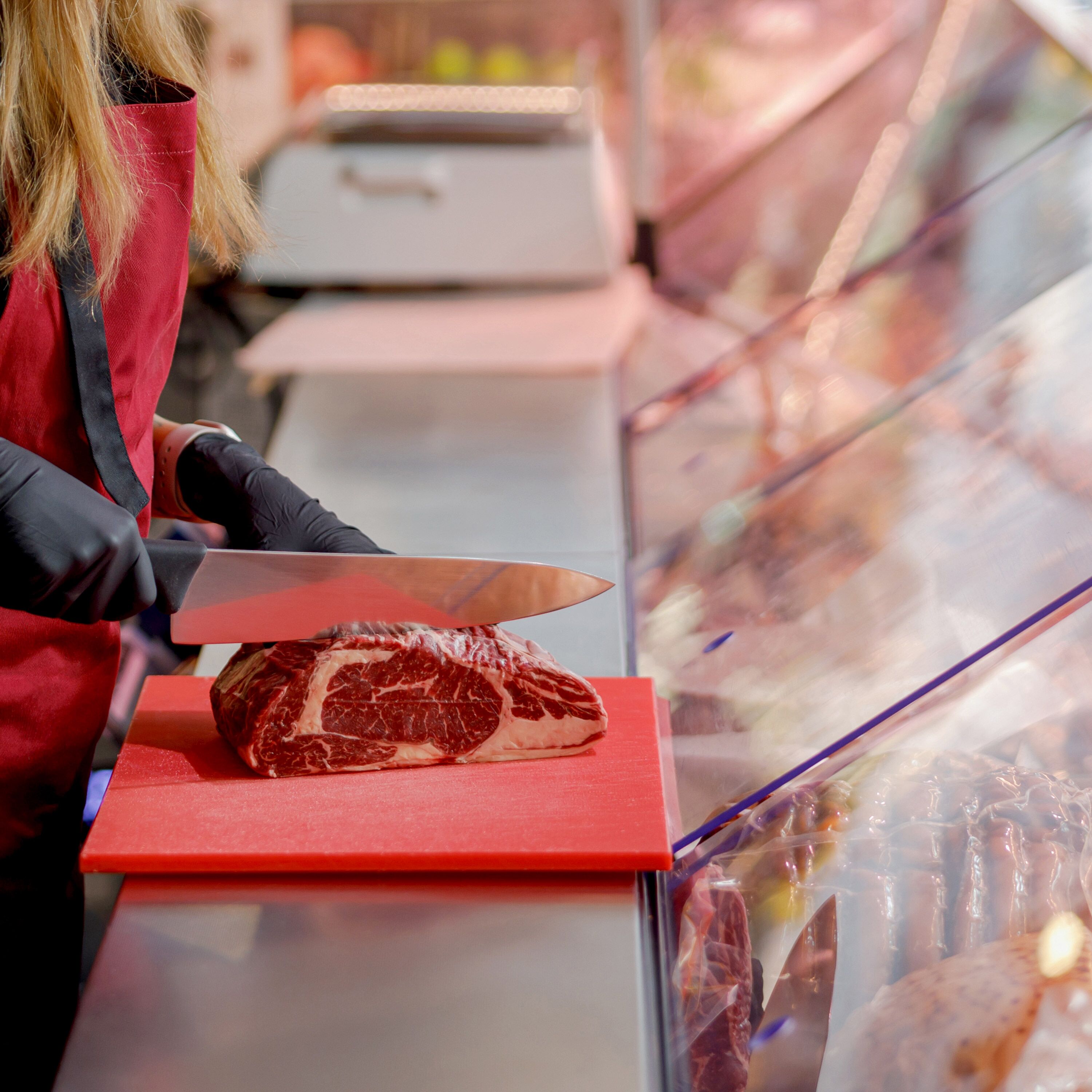 Planche à découper - 600x400mm - Épaisseur: 20mm - Conforme HACCP - PEHD 500 - Rouge