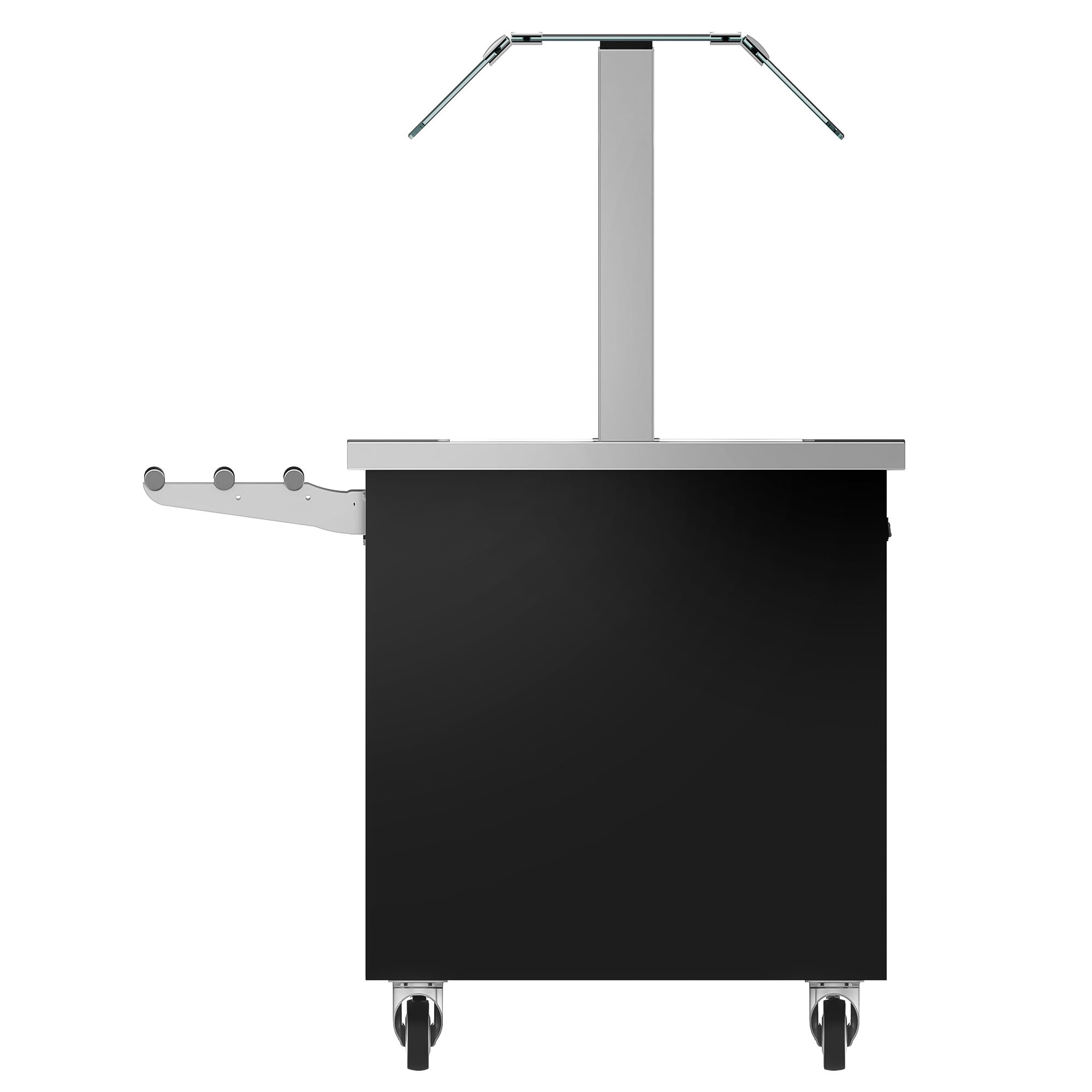 Buffet réfrigéré DANZIG - 1600mm - 4 bacs GN 1/1 - avec Glissière pour plateaux - Noir