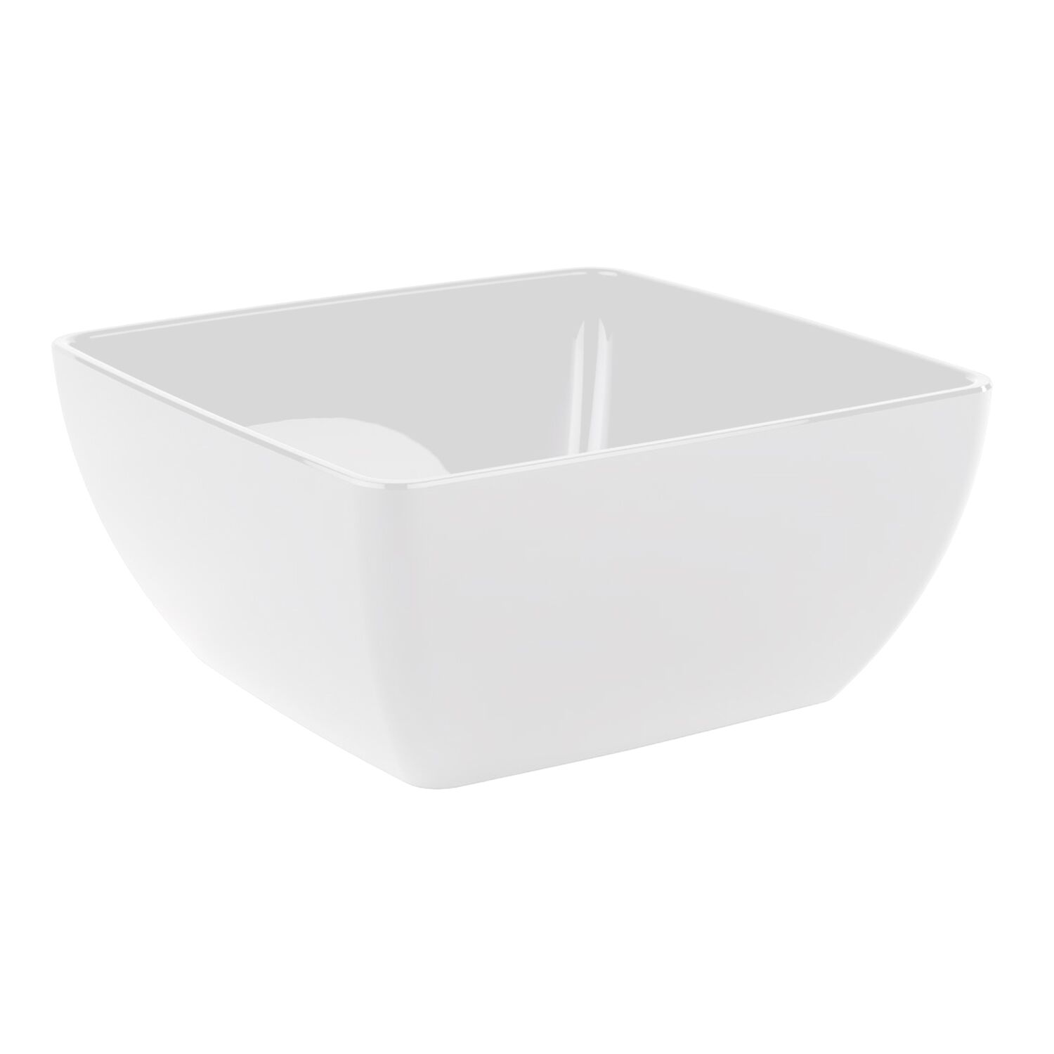 (6 pcs) Coupe - FRIENDLY - PET - 3,8L - carré - lot de 6 - 250x250mm - Profondeur : 120mm - Blanc