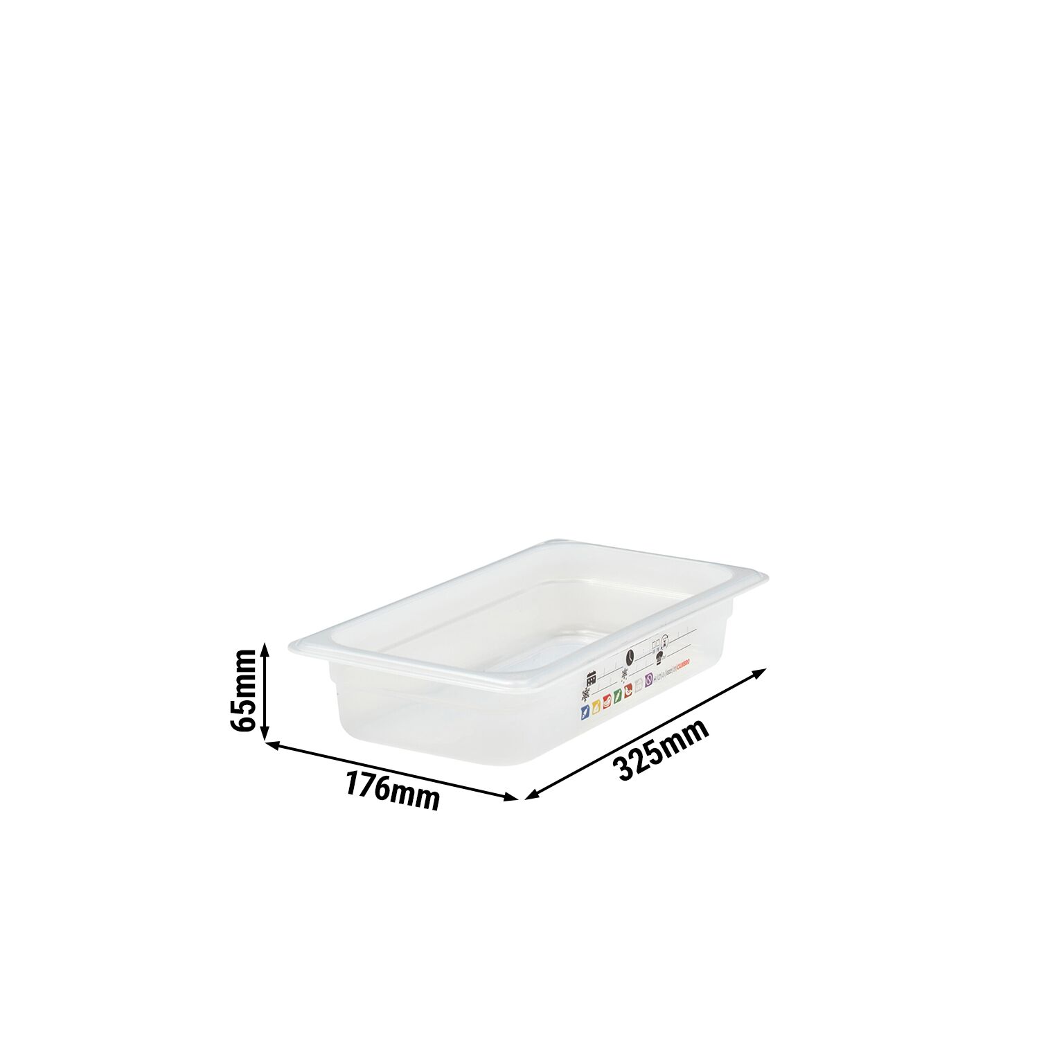 (6 pièces) CAMBRO | SafeTrak - Récipients en polypropylène GN 1/3 - laiteux - Hauteur : 65mm