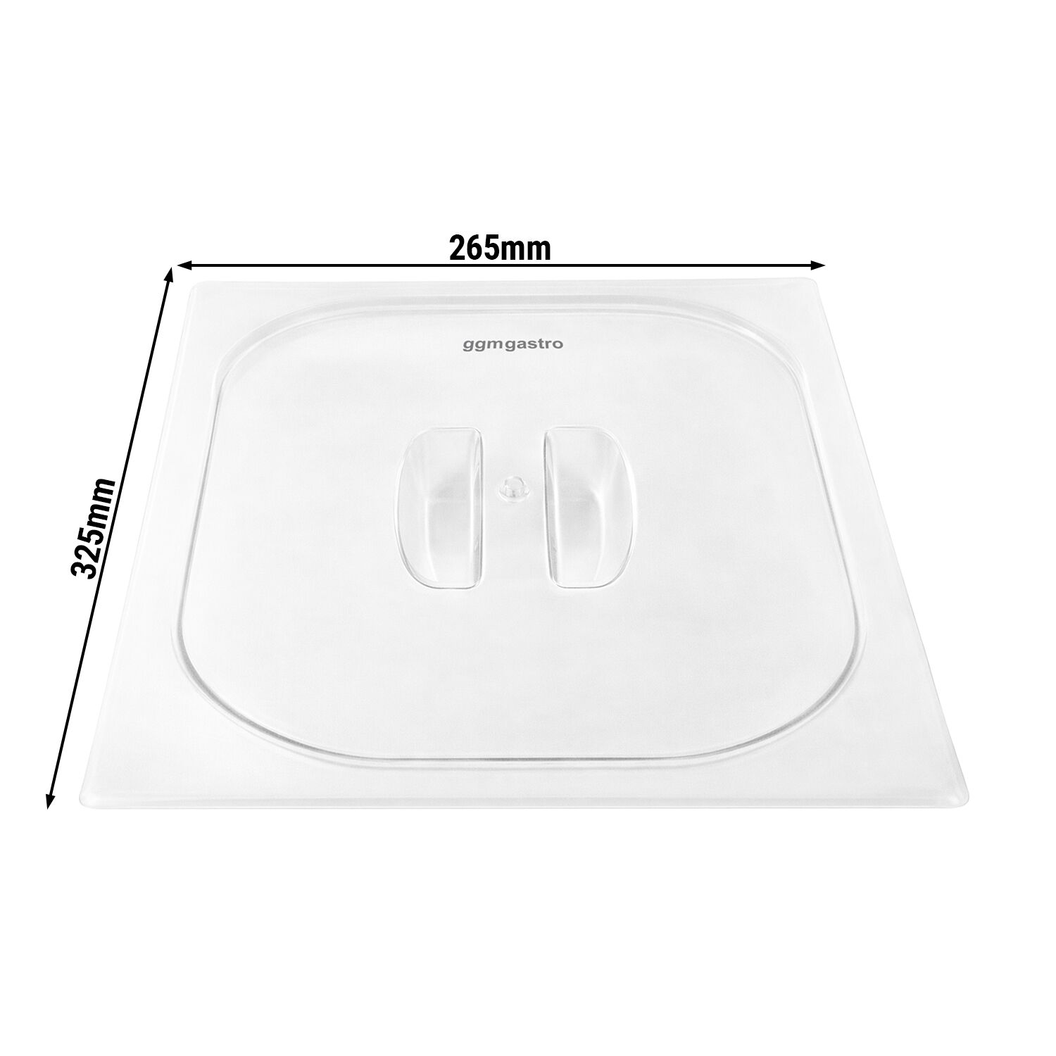 (6 kom) Polikarbonatni poklopac za GN GN 1/2 - Visina: 26 mm - 325x265 mm - proziran