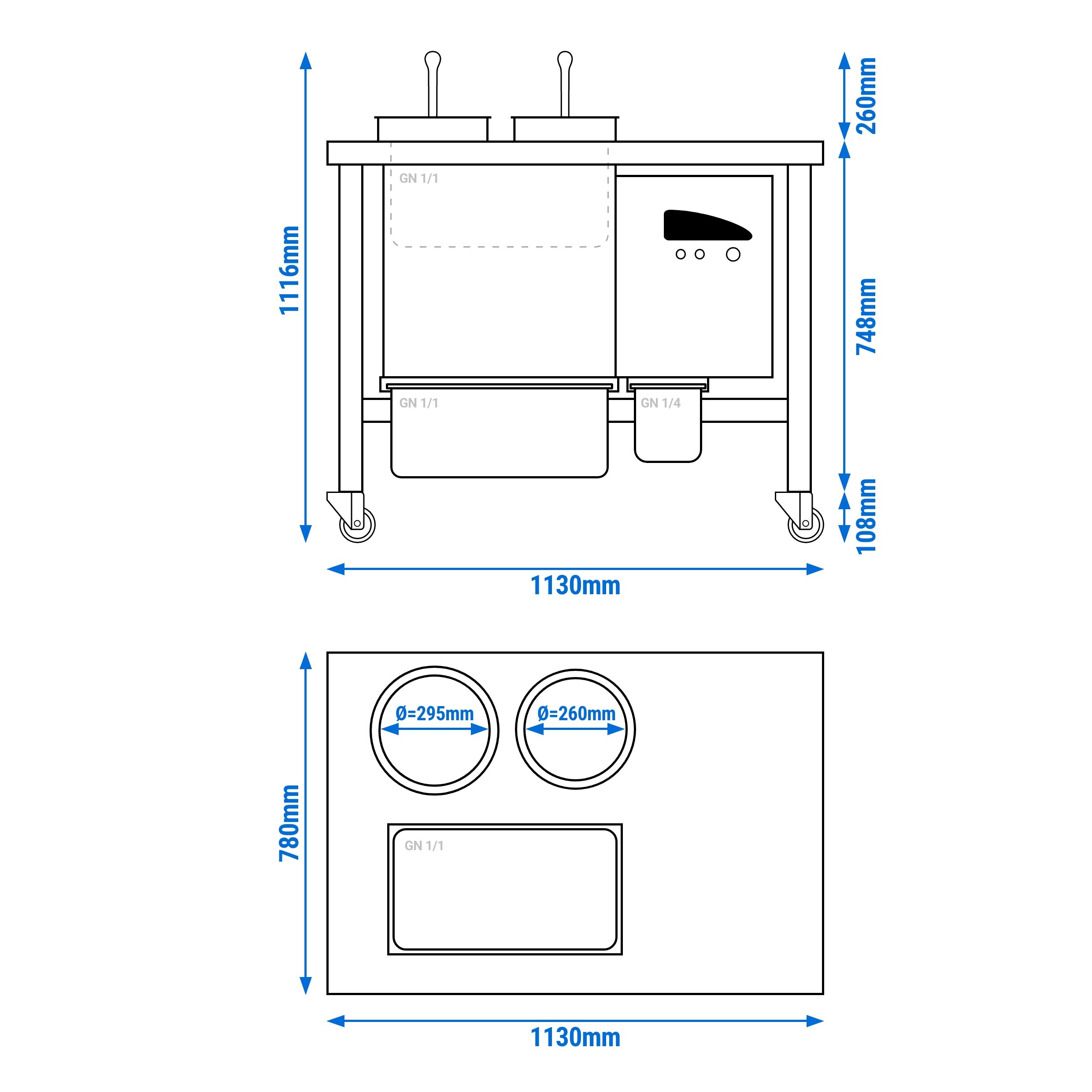 Panierstation für Hähnchen - 1130mm - 5 kg/min