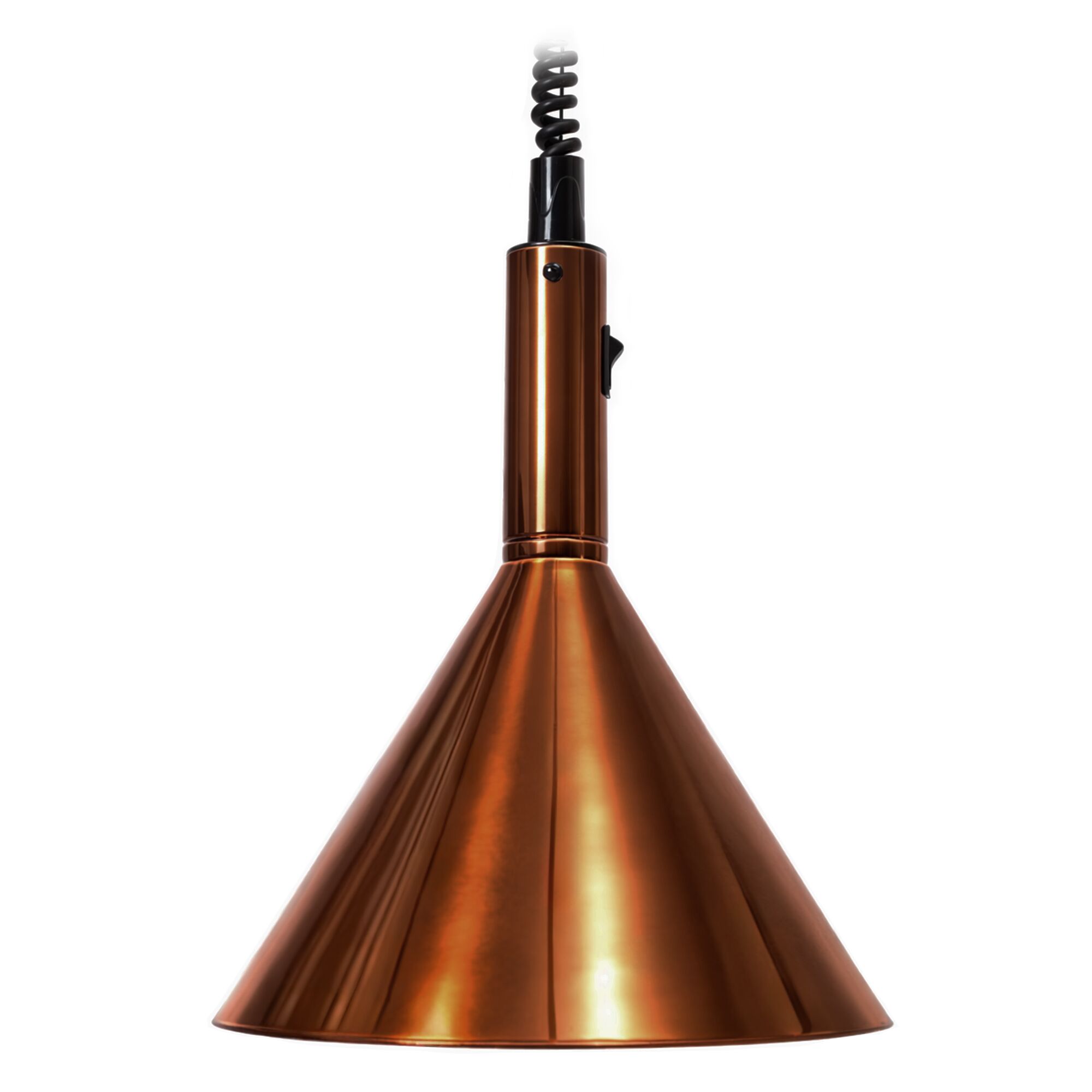 Buffet Infrared Heat Lamp - Retractable - Diameter 280mm - 250W - E27 - Cord 600–1800mm - Copper