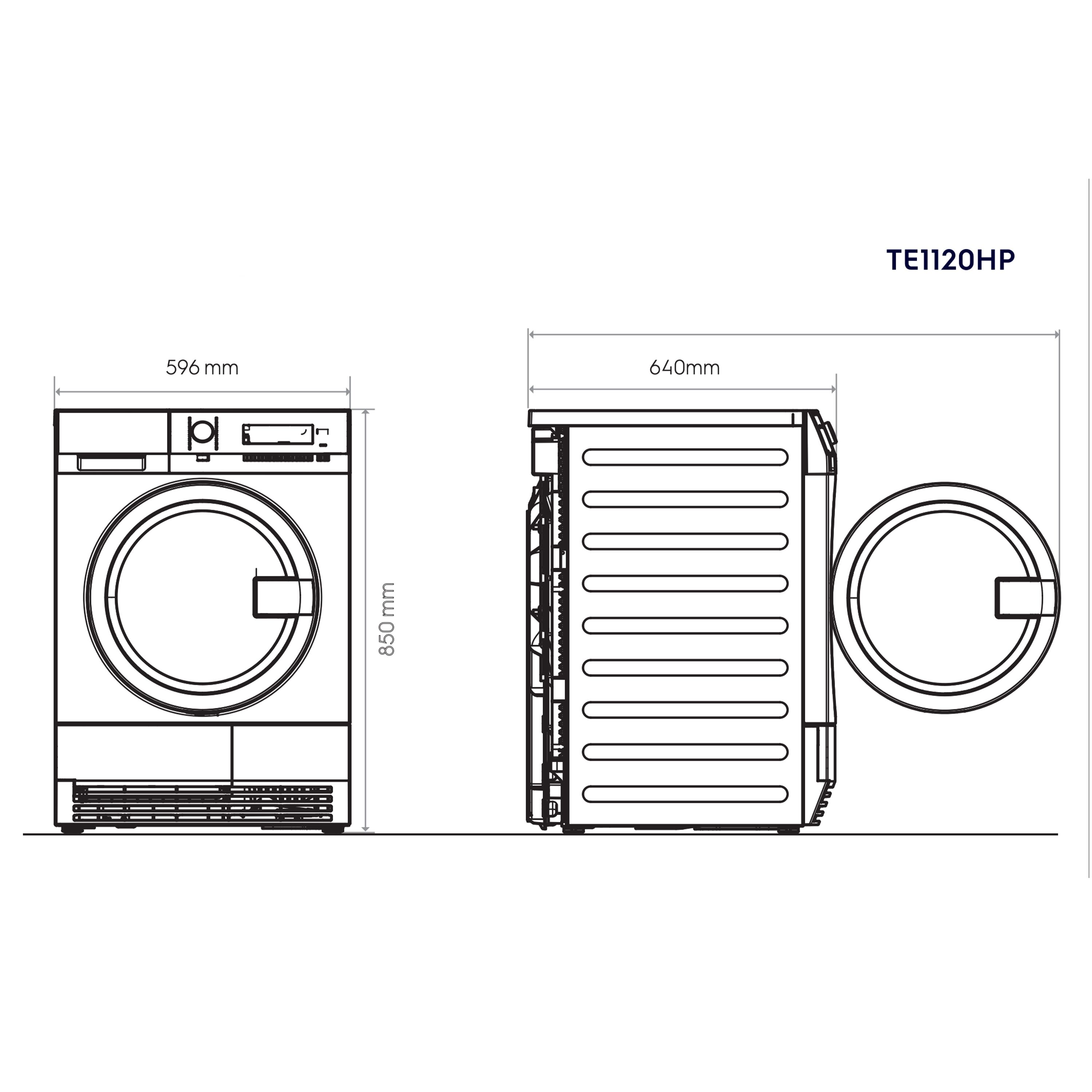 ELECTROLUX | Professional 8kg Heat Pump Tumble Dryer – A++ Energy - 0.9 kW - 230V - myPRO TE1120HP